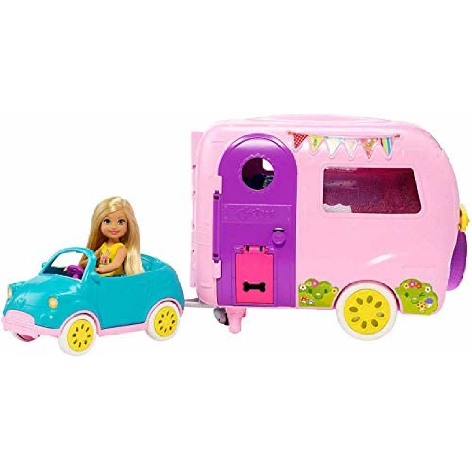 Muñeca Barbie Club Chelsea Camper c/ 10 Accesorios 3-7 Años