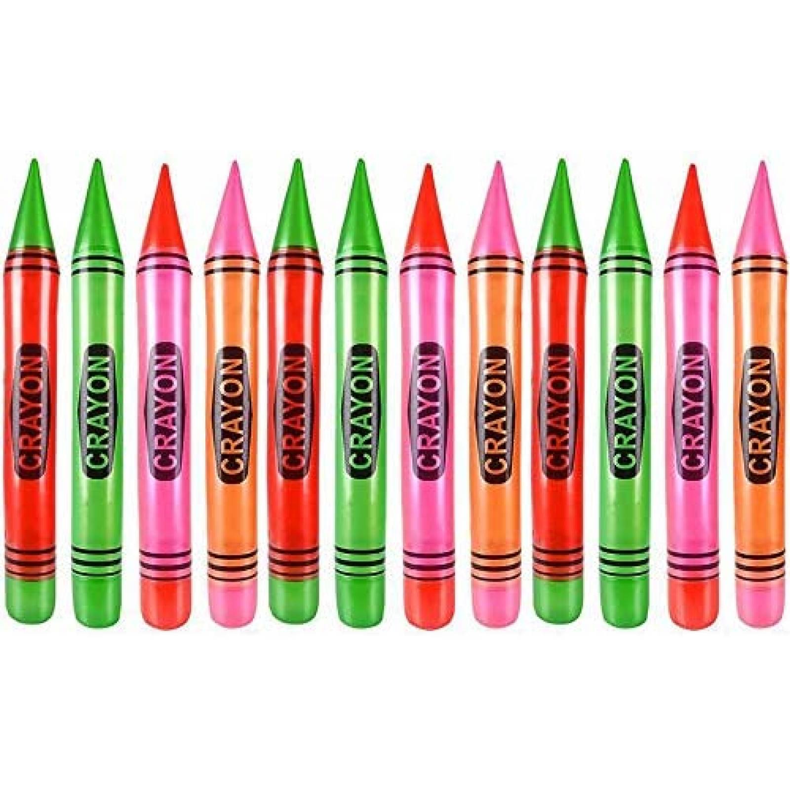 Crayolas Inflables Kicko 44'' 12 Pzs Plástico -Multicolor