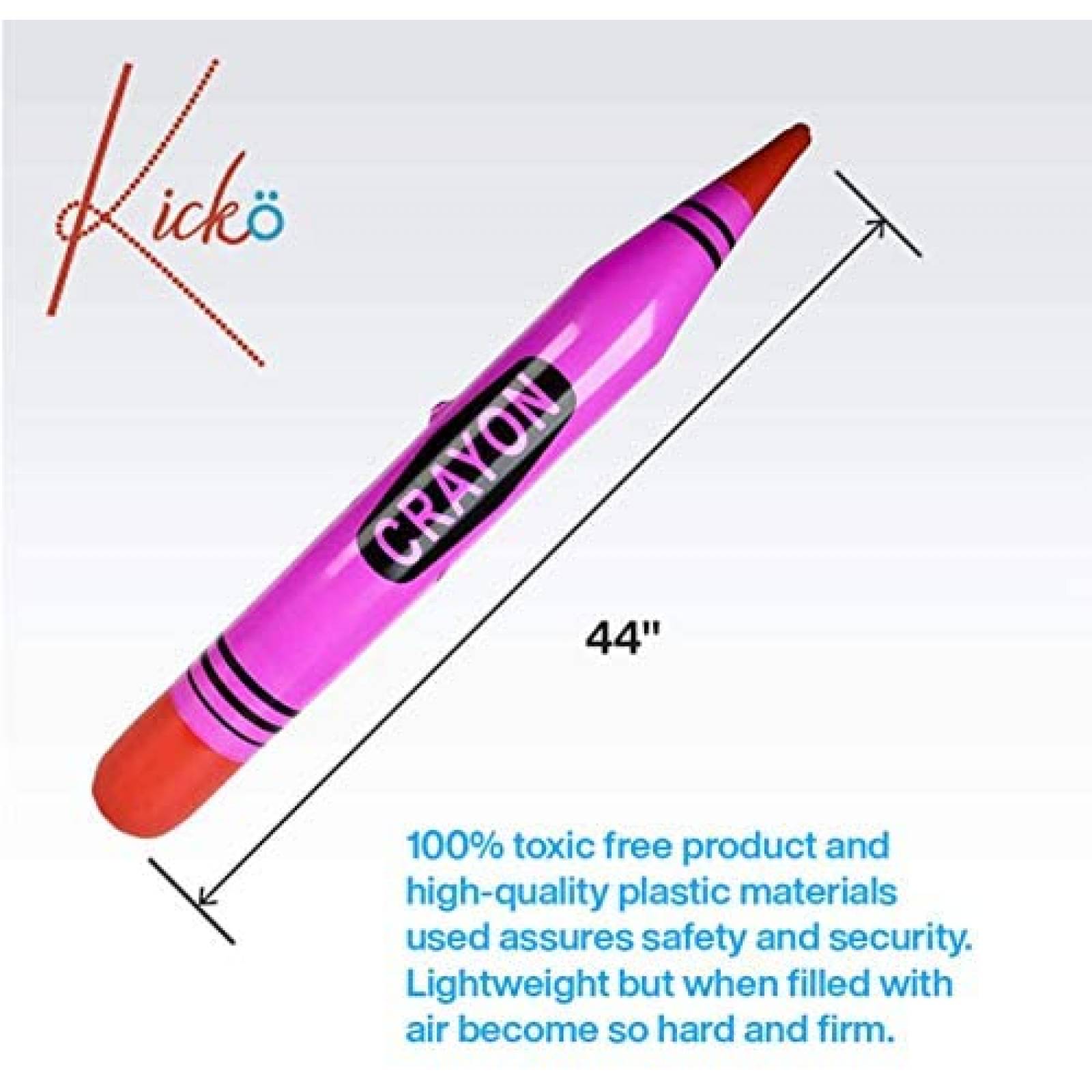 Crayolas Inflables Kicko 44'' 12 Pzs Plástico -Multicolor