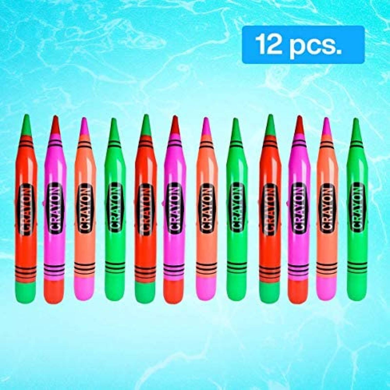 Crayolas Inflables Kicko 44'' 12 Pzs Plástico -Multicolor