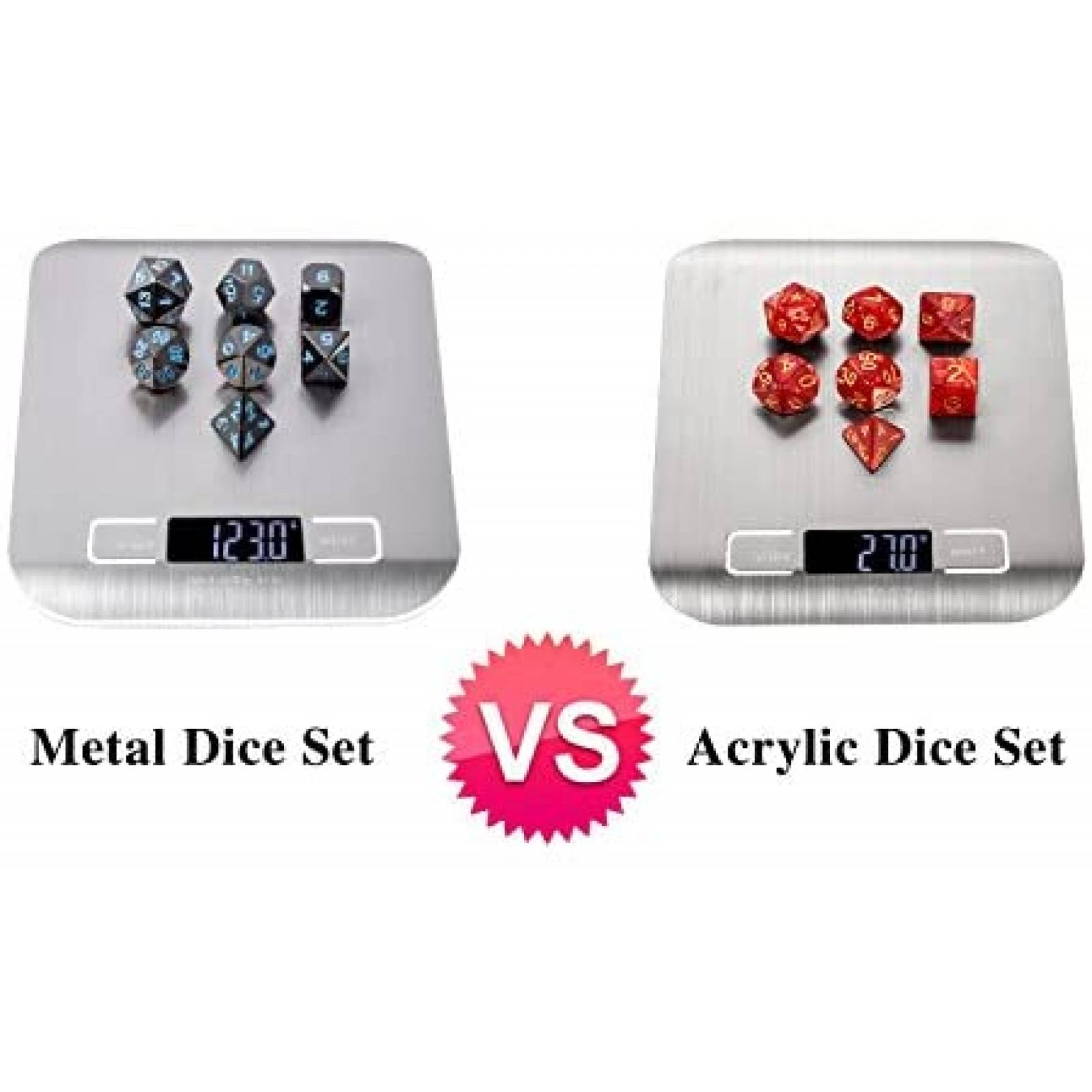 7 Dados DNDND Calabozos y Dragones Hechos de Metal -Azules