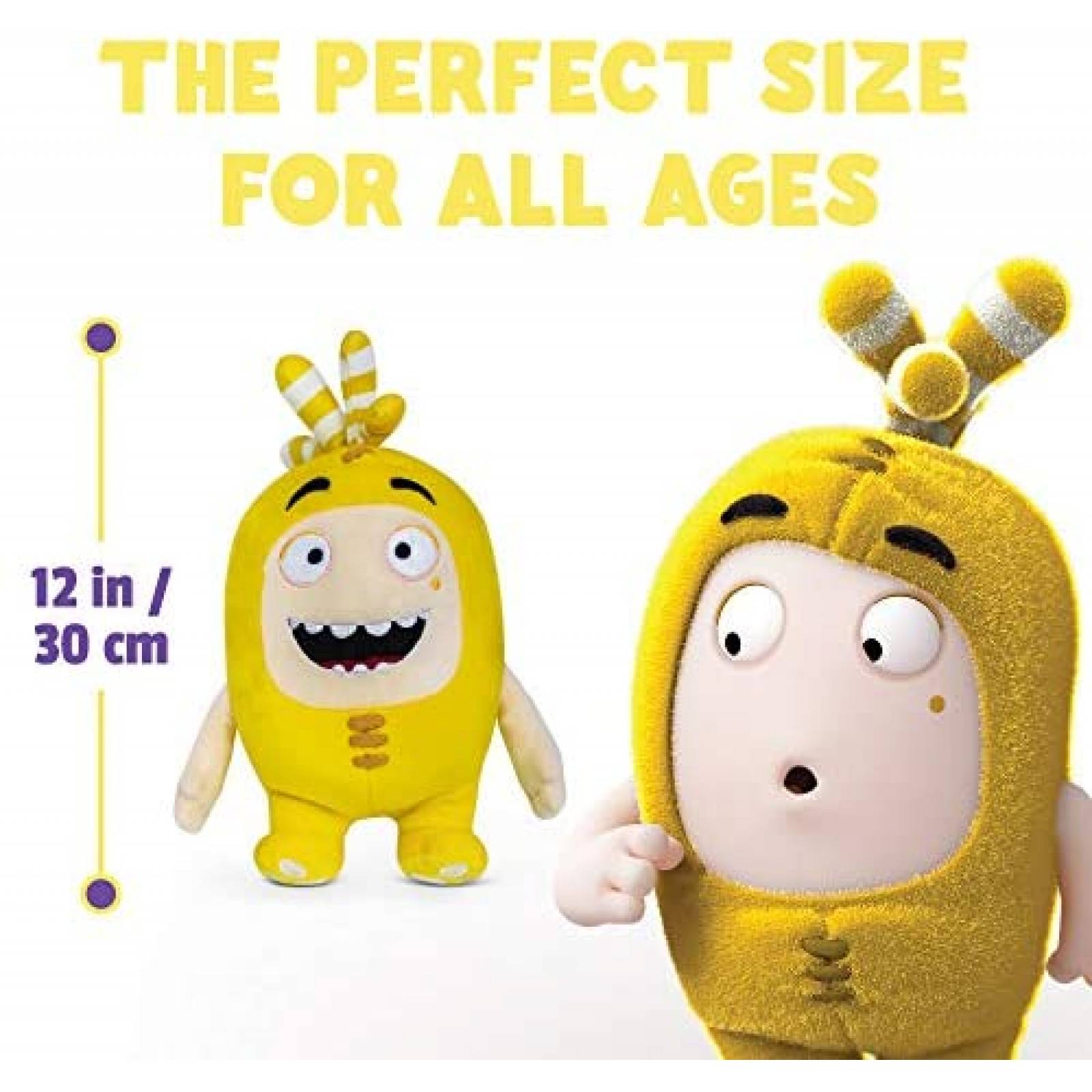 Peluche ODDBODS Bubbles 12'' Abrazable Durable -Amarillo