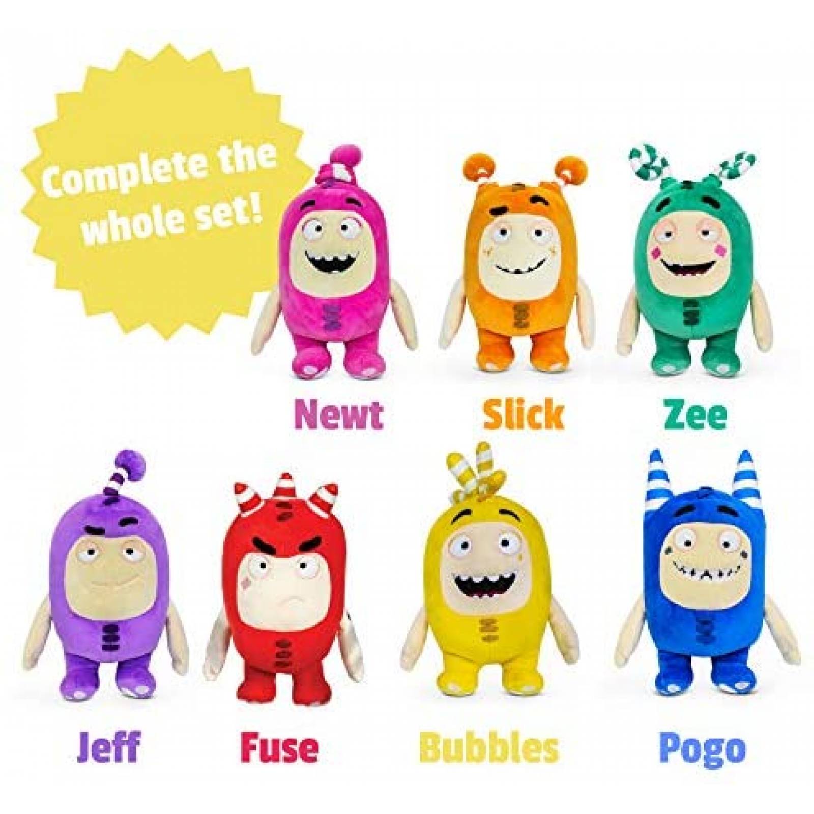 Peluche ODDBODS Bubbles 12'' Abrazable Durable -Amarillo