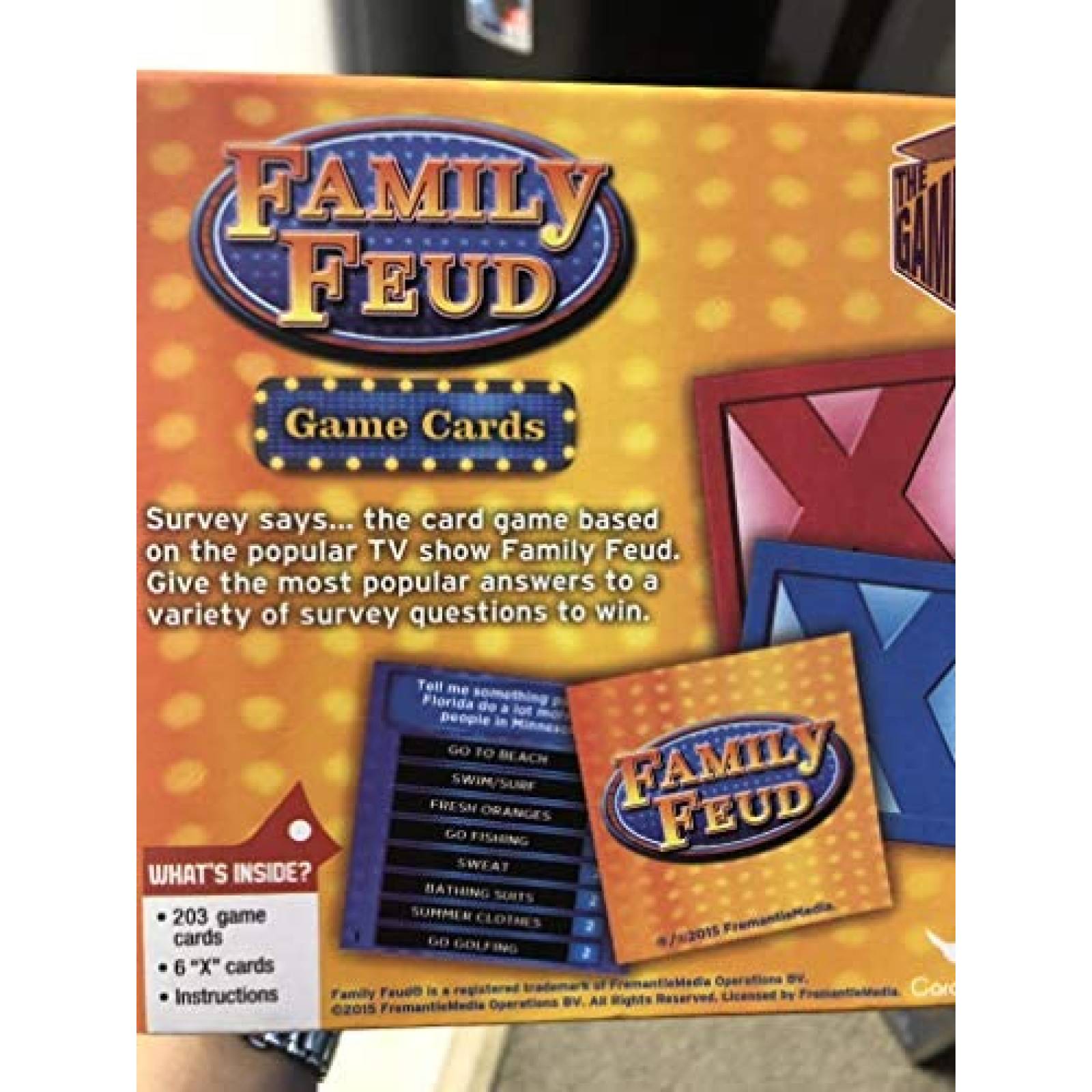 Juego de Cartas para Familia Family Feud Family Feud