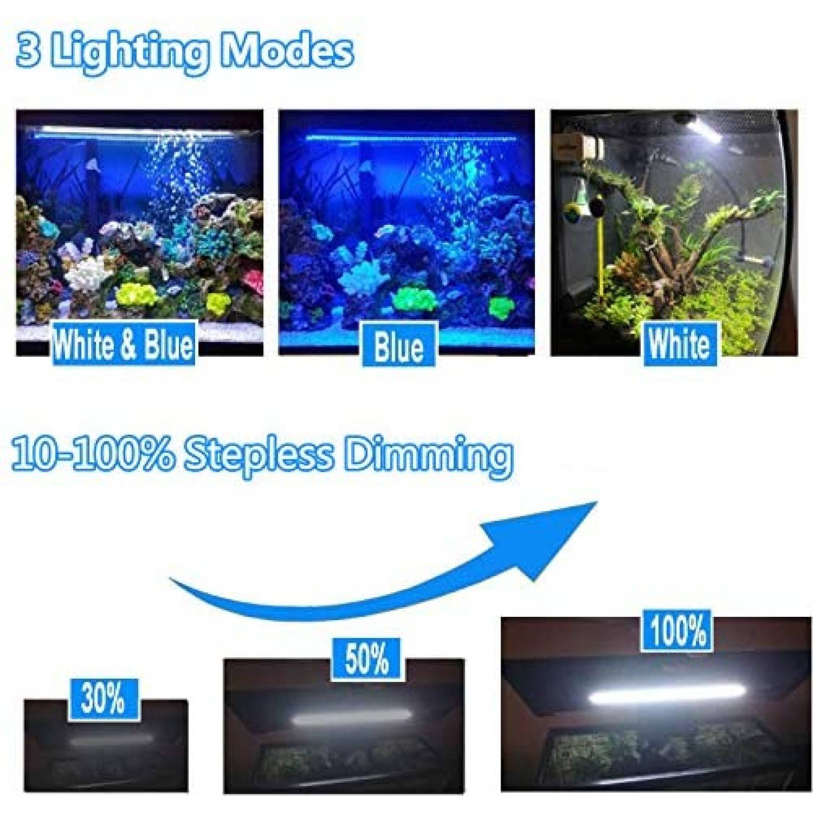Luces para Acuarios MingDak 7.5'' 5W LED 3 Modos en Barra