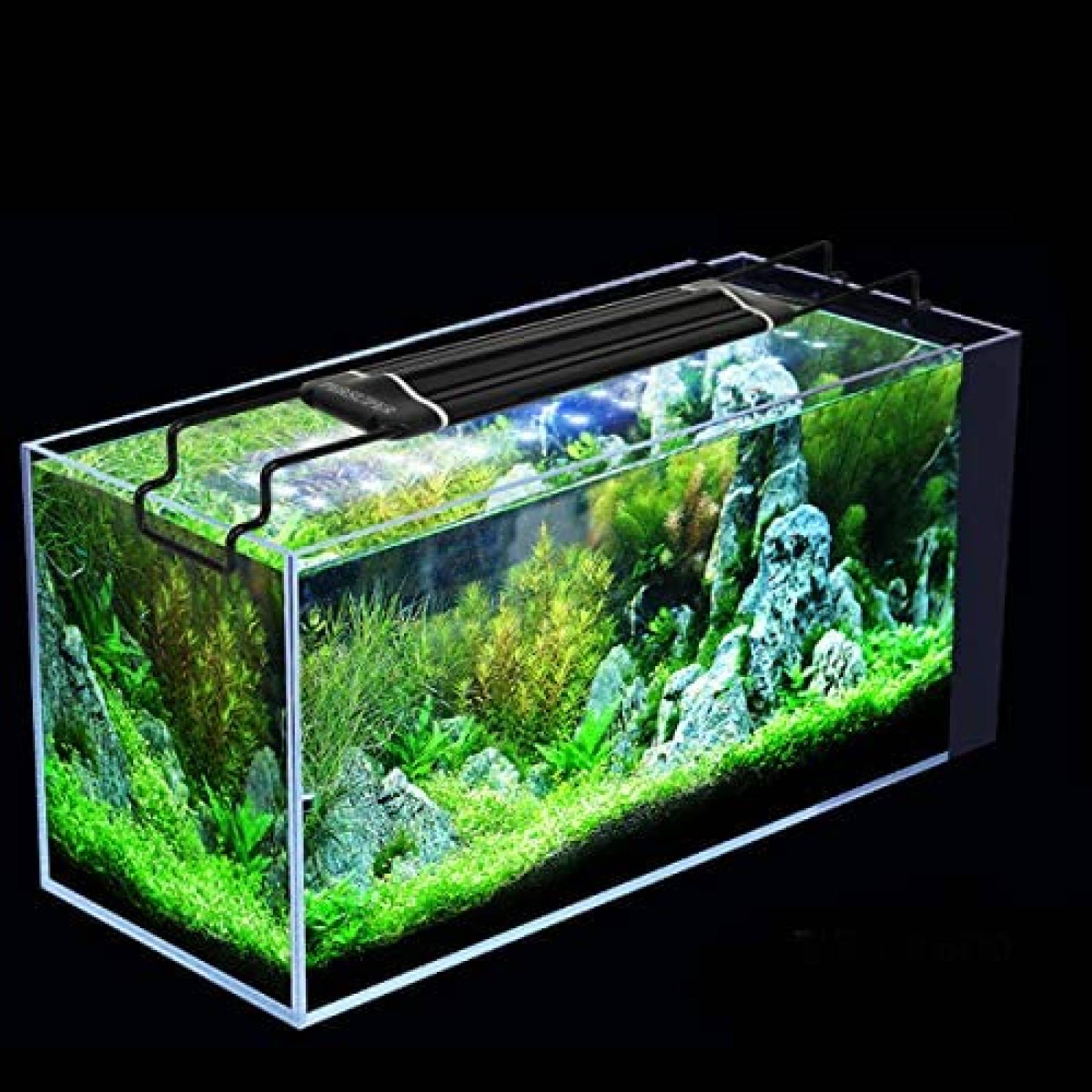 Luces de Acuario PERSUPER 11-18'' LED Azul y Blanco -Negro