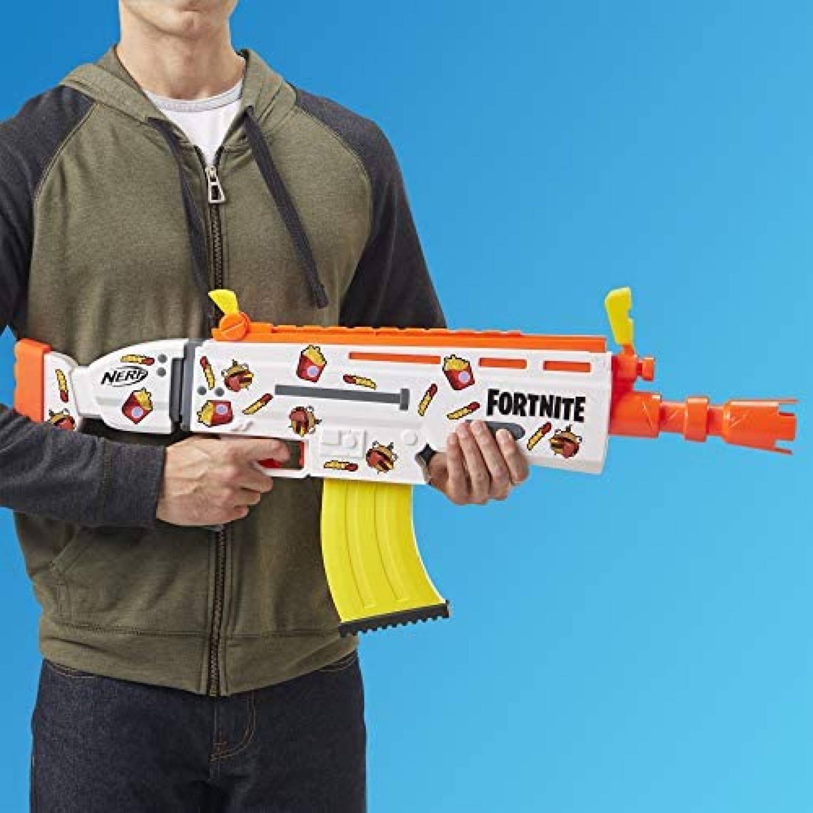 Pistola de Dardos NERF Fornite AR-Durrr c/ Calcomanías