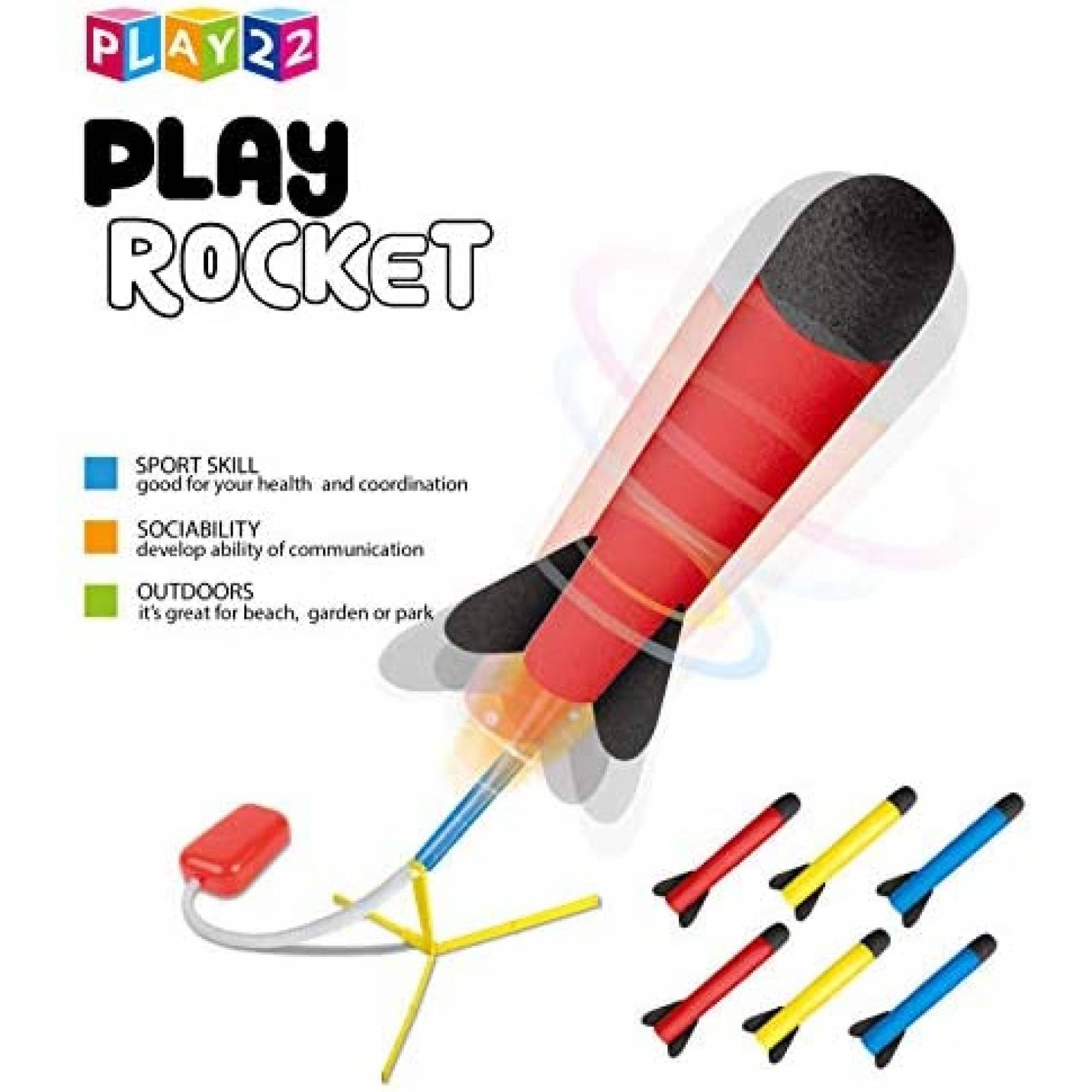 6 Juguetes Lanzadores Play22 Diseño de Cohete para Niños