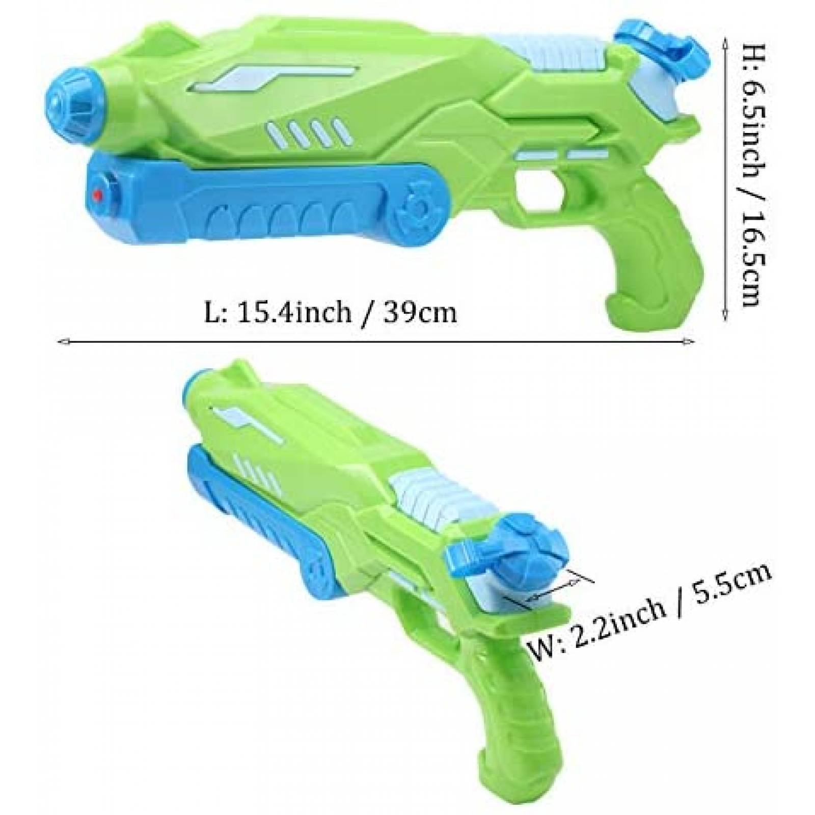 Pistolas de Agua AiTuiTui 2 Pzs 750ml 32ft -Verde y Azul
