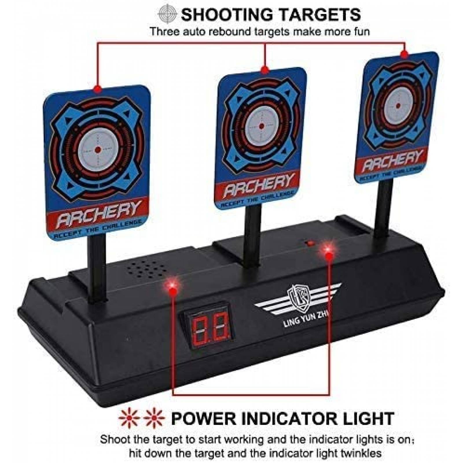Juego con Dardos G GOLDKIDS Nerf Target Running Sonido y Luz