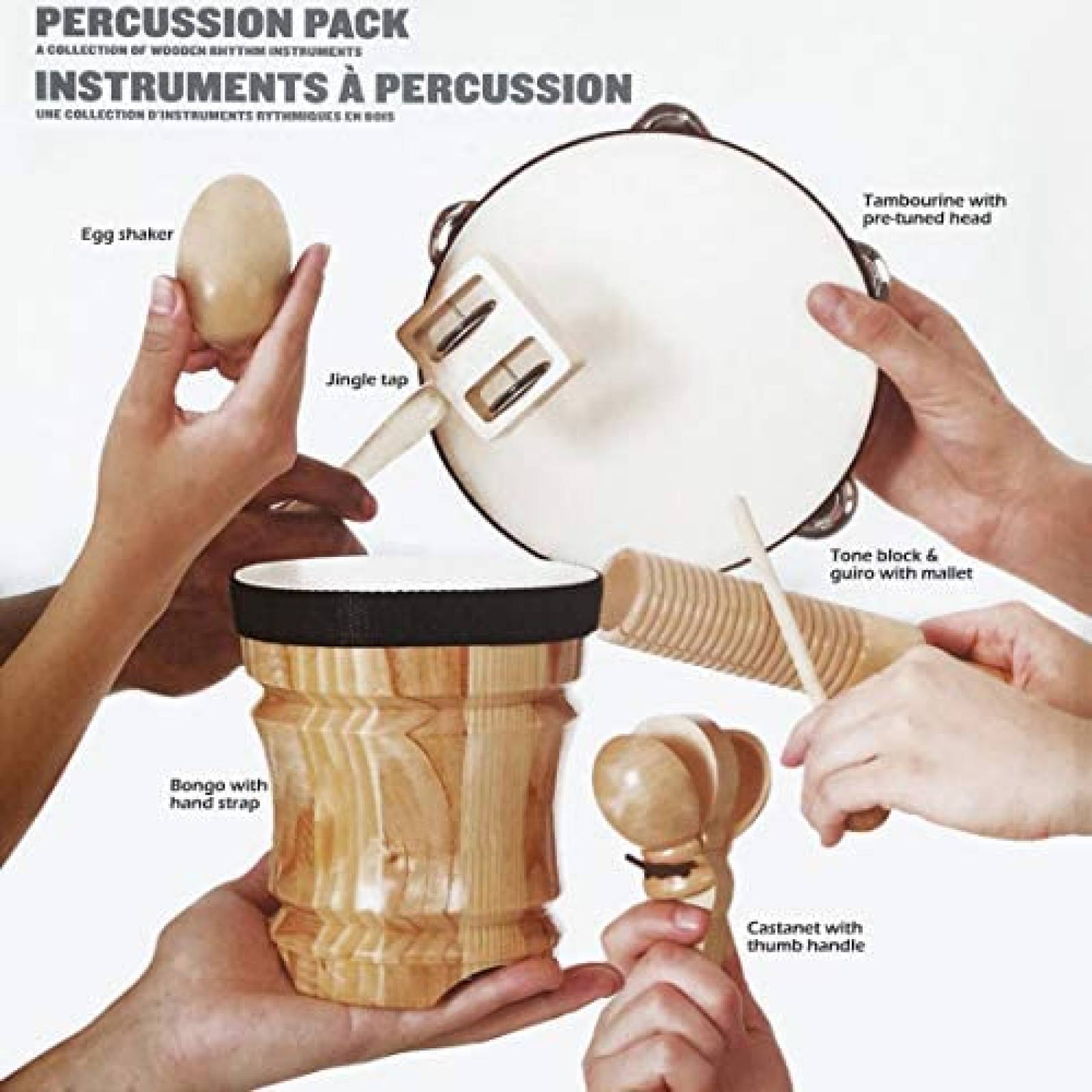 Set de Instrumentos Musicales Musicite Artesanales Madera