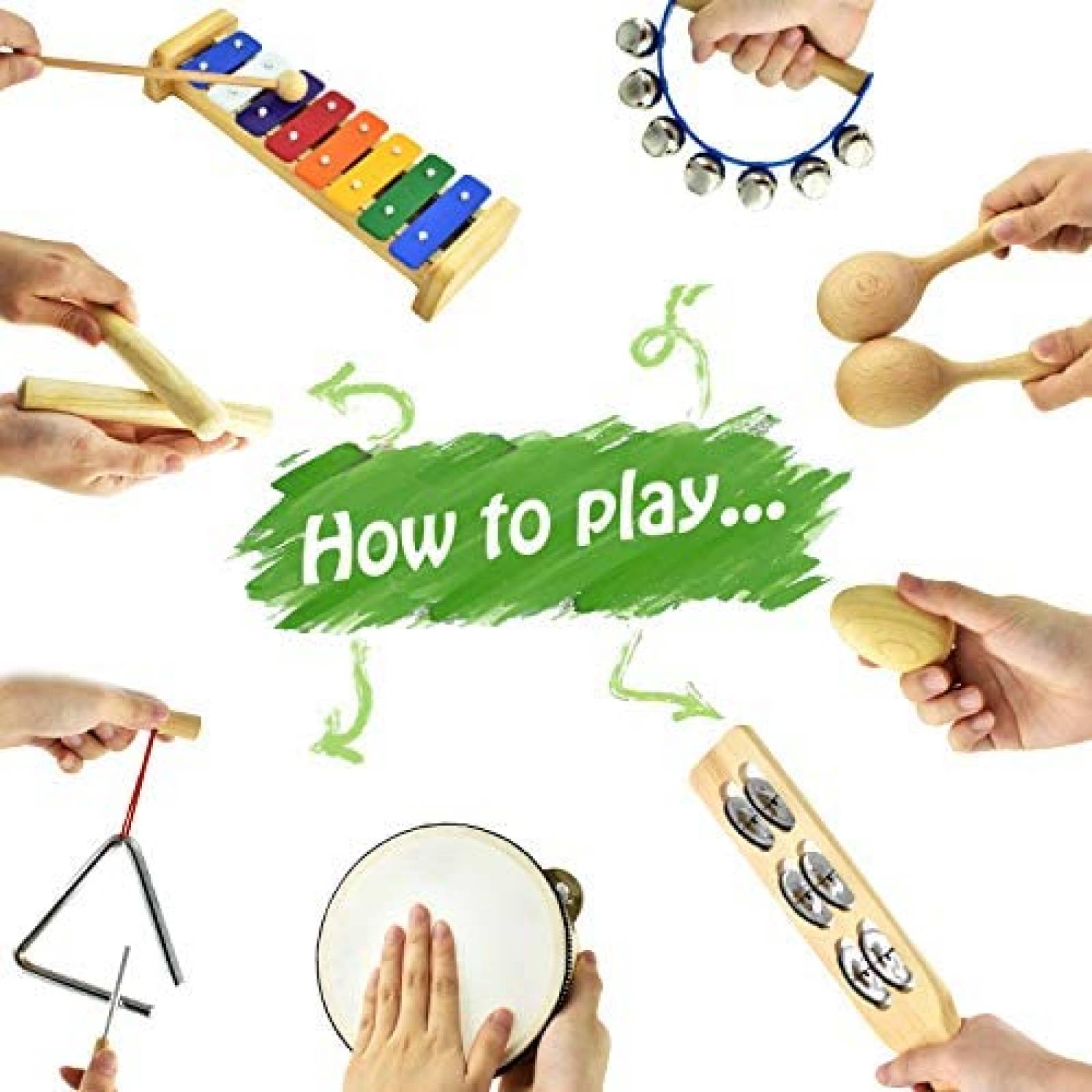 Set de Instrumentos Musicales MUSICUBE Percusión de Madera