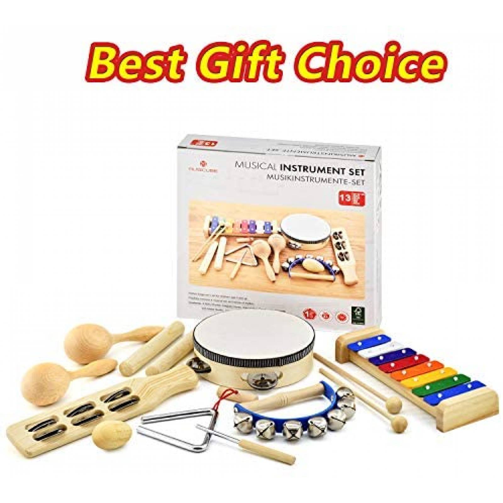 Set de Instrumentos Musicales MUSICUBE Percusión de Madera