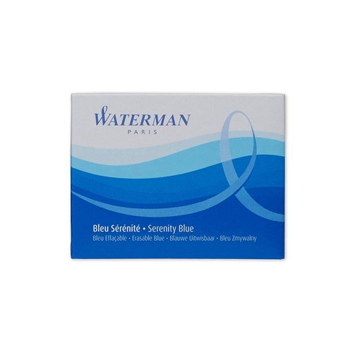 B:Waterman Standard largo cartuchos plumas, serenidad, caja 8