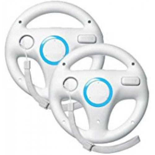 Zettaguard Mario Kart Racing Wheel 2 juegos Nintendo -Blanco
