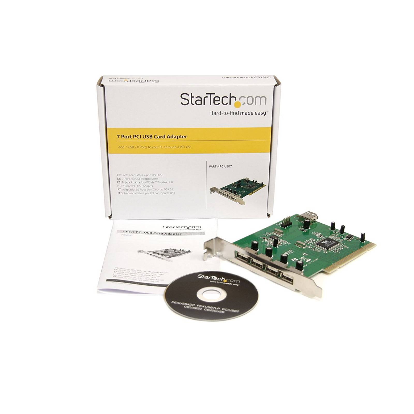 Adaptador De Tarjeta Pci Usb Startech Pciusb7 7 Puertos Usb