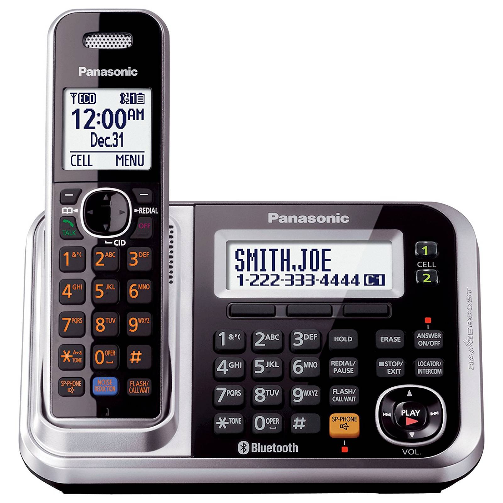 Teléfono inalámbrico Panasonic Link2Cell KX-TG7875S D -Negro