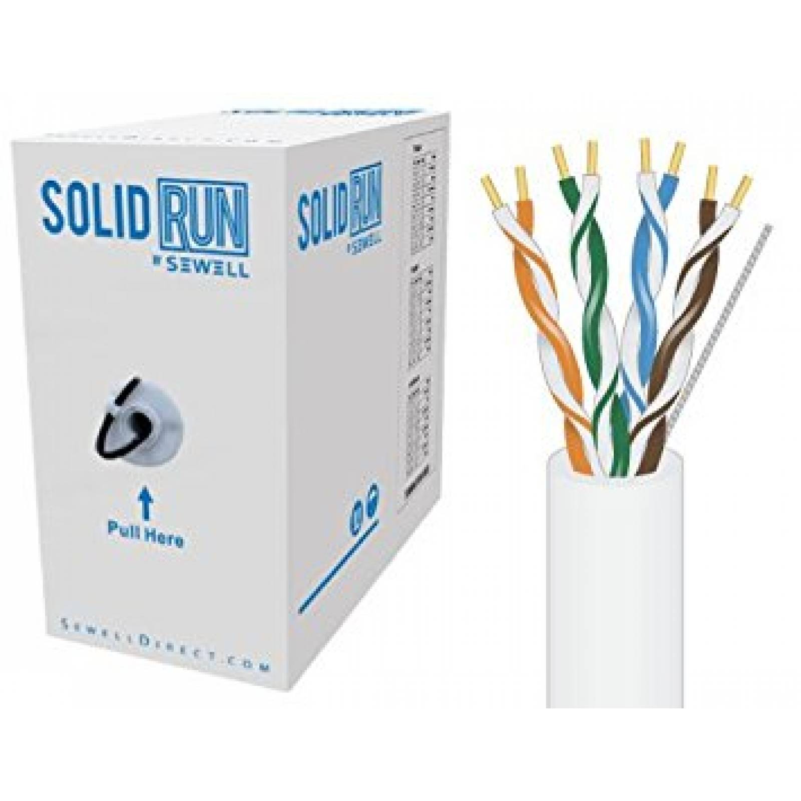 Cable Sewell Direct Cat67 6m  23 Awg Trenzado Pvc -blanco