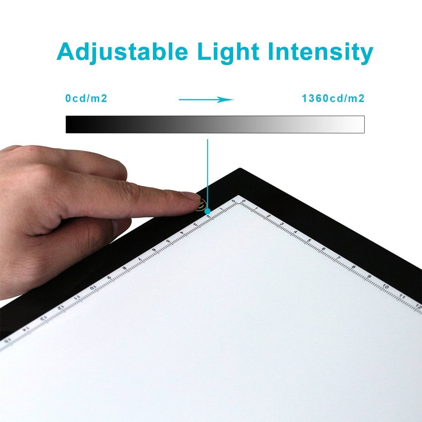 Huion A4 calco caja luz Super brillante CA luz ajustable