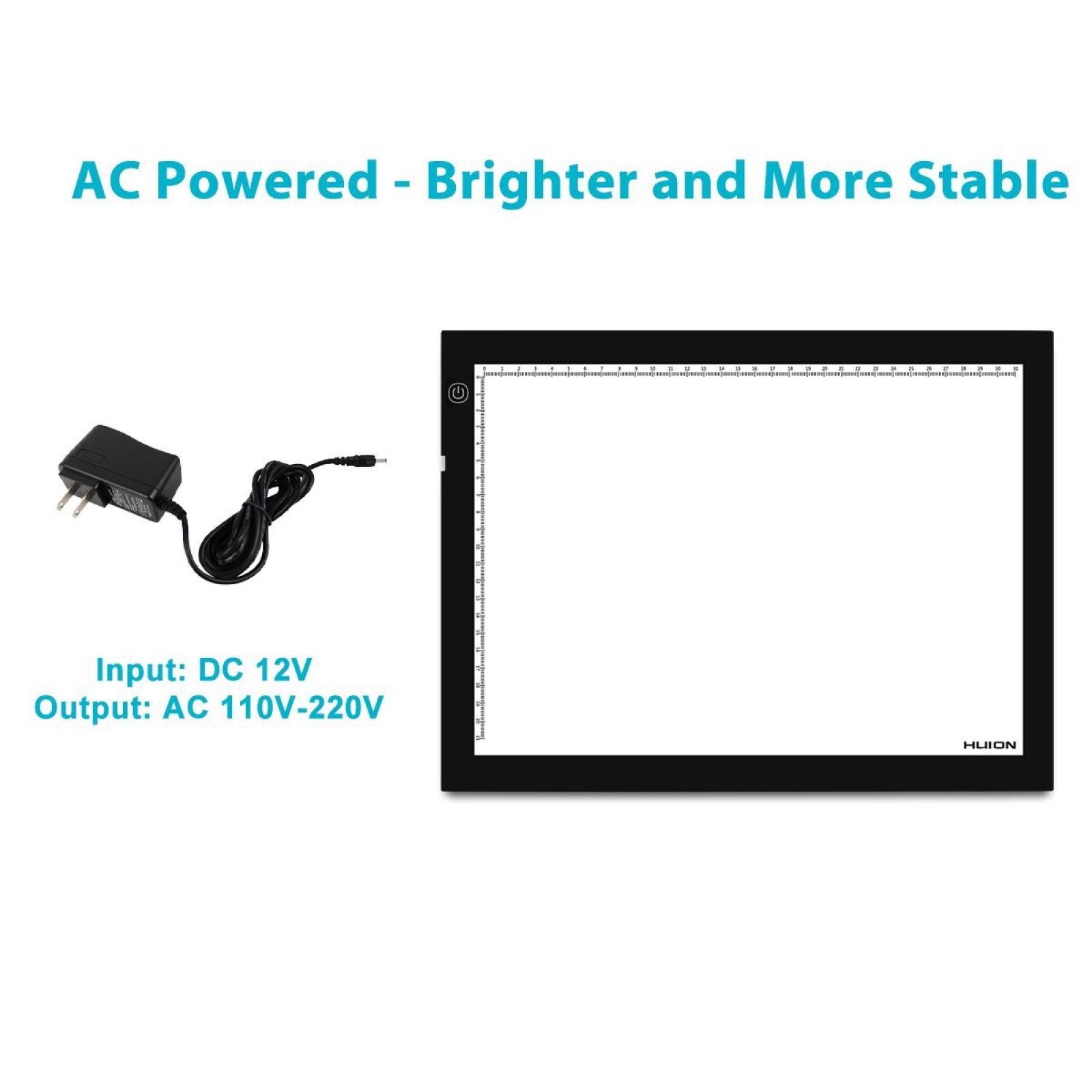 Huion A4 calco caja luz Super brillante CA luz ajustable