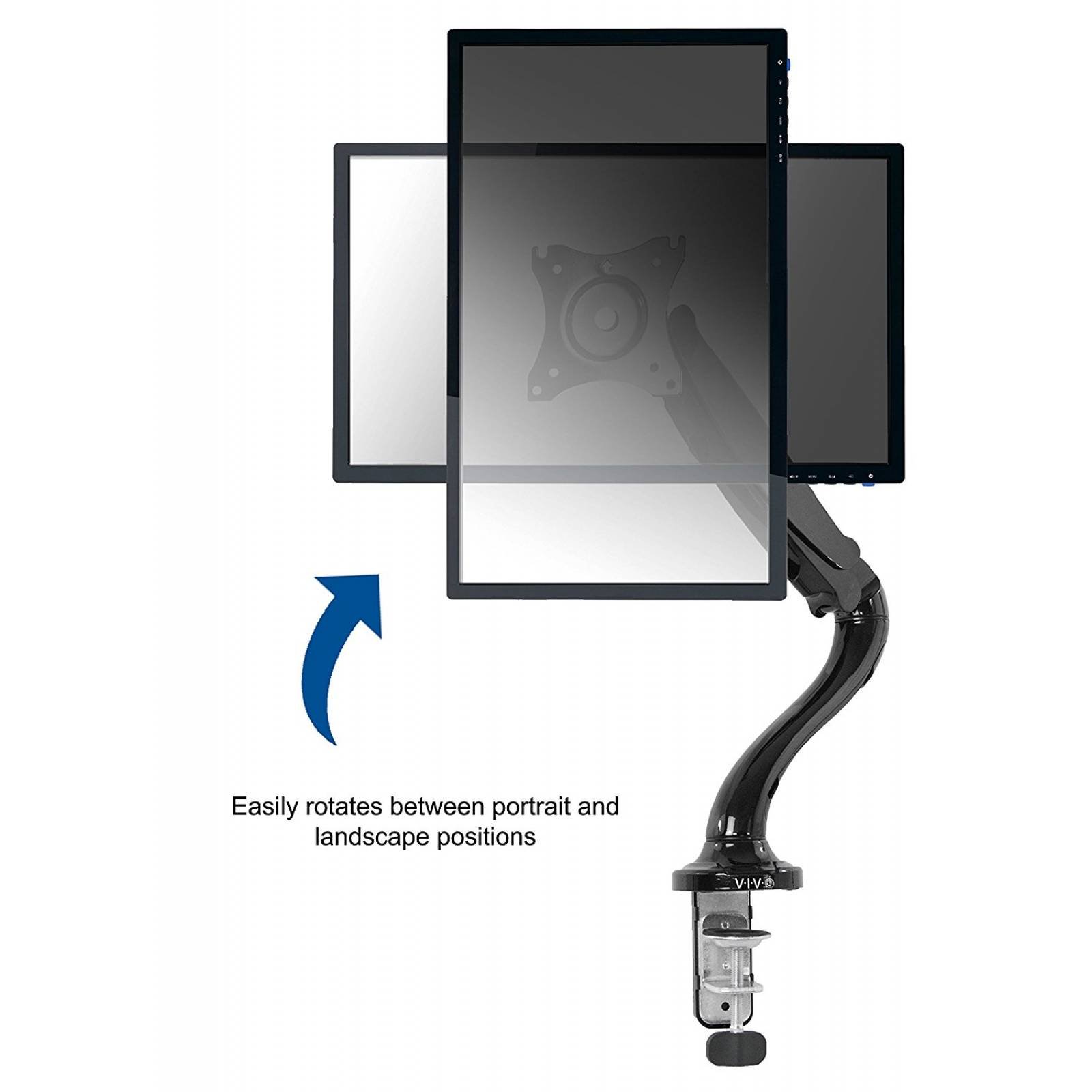 VIVO solo Monitor LCD soporte montaje escritorio / ne -Negro
