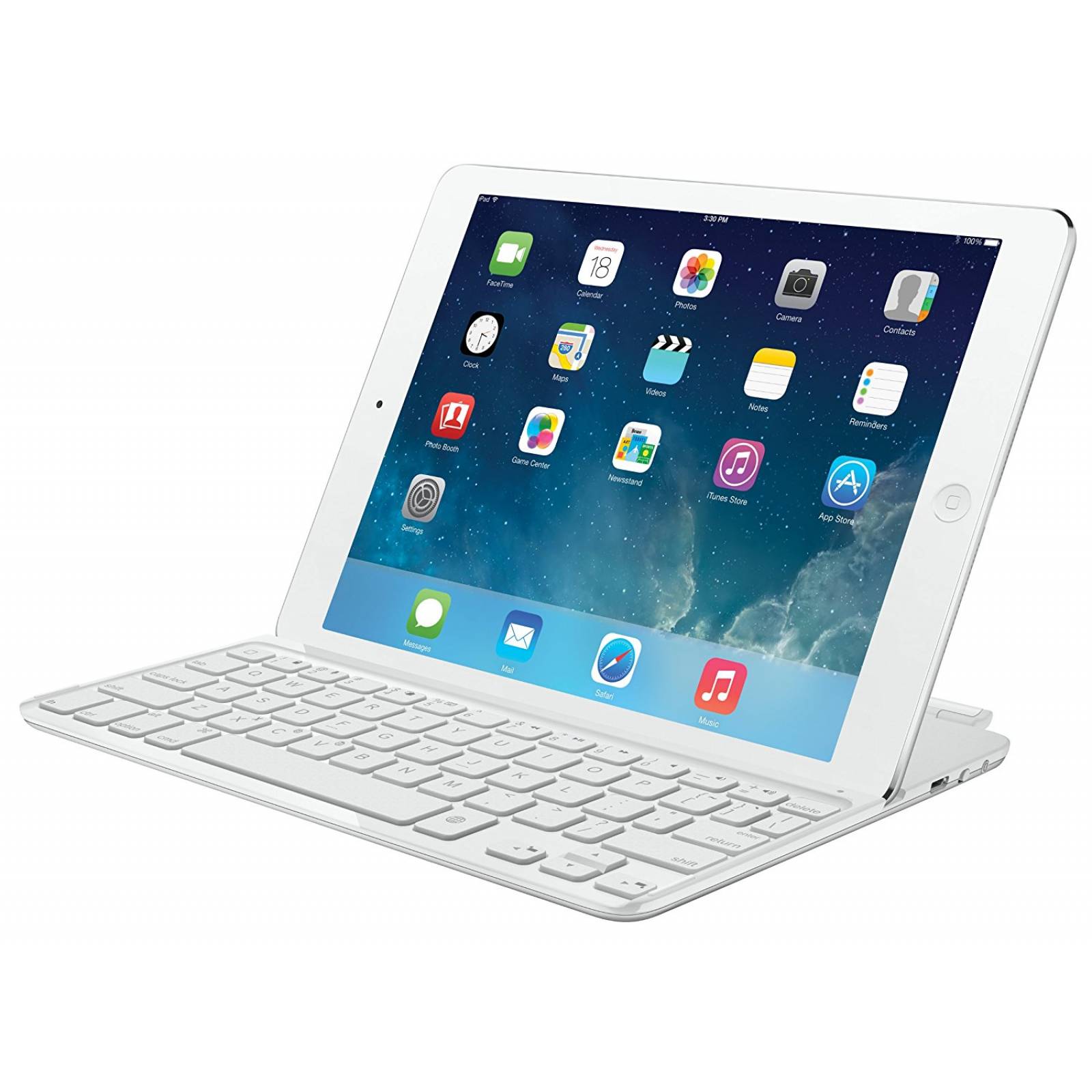 Logitech Teclado ultrafino cubierta iPad blanco aire -Blanco