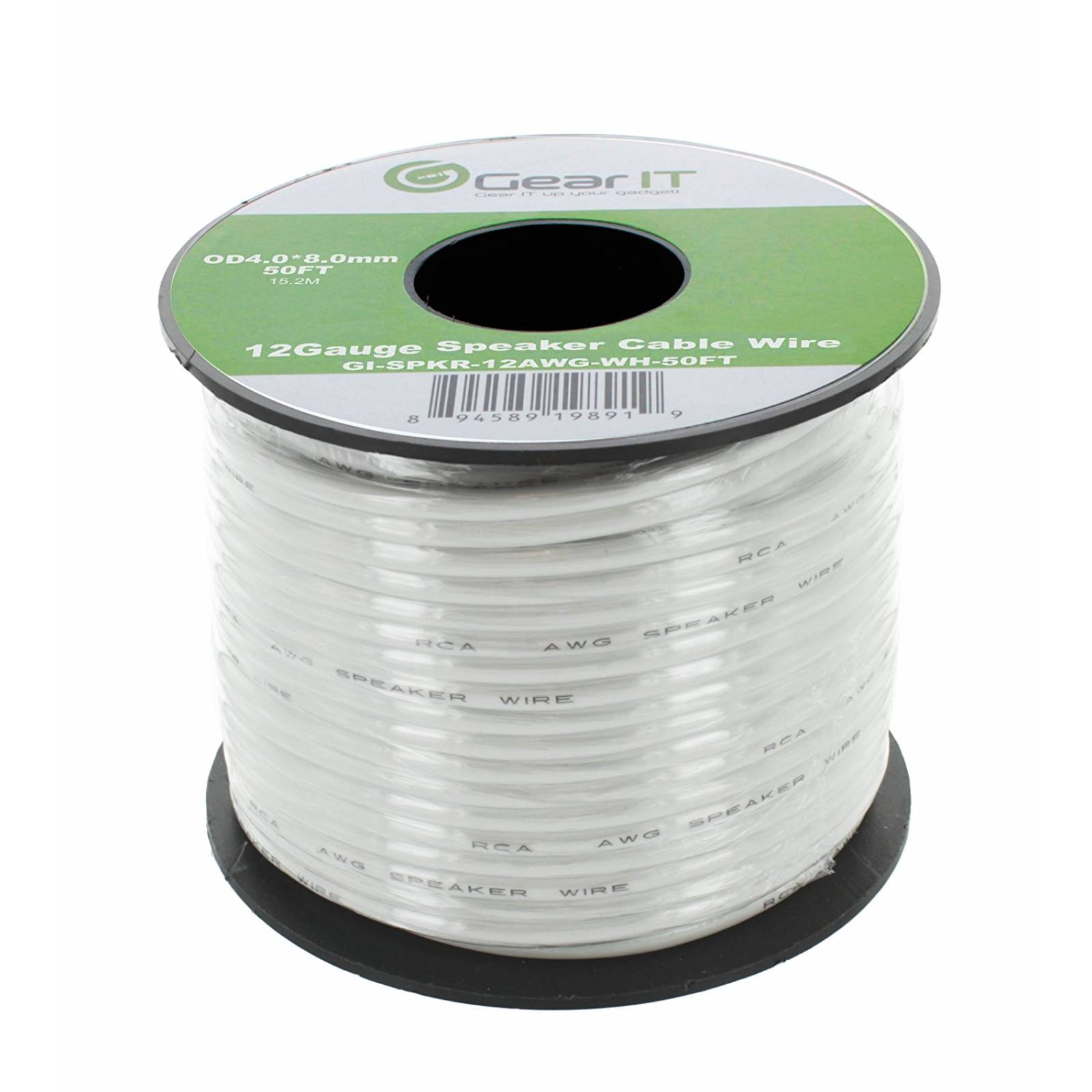 12AWG altavoz cable GearIT Pro serie 12 AWG calibre  -Blanco