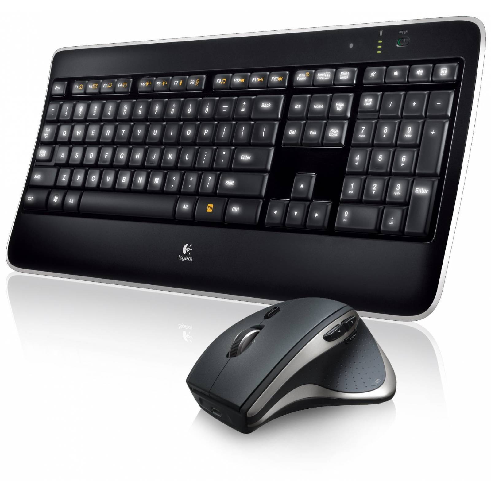 Teclado Logitech Mx800 Retroiluminado Con Mouse -negro