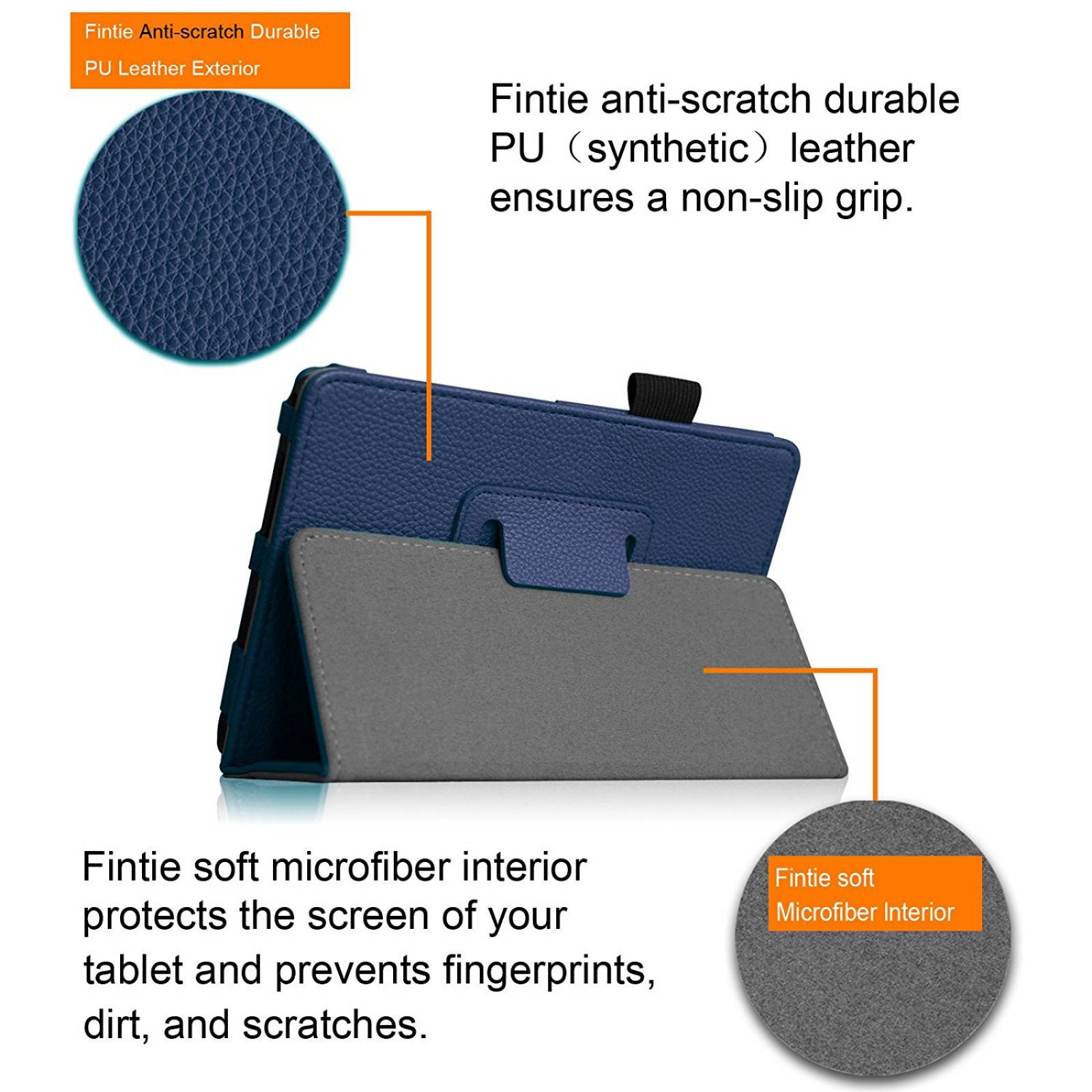 Funda Fintie Galaxy Tab E Lite 7.0 Ligera -azul Marino