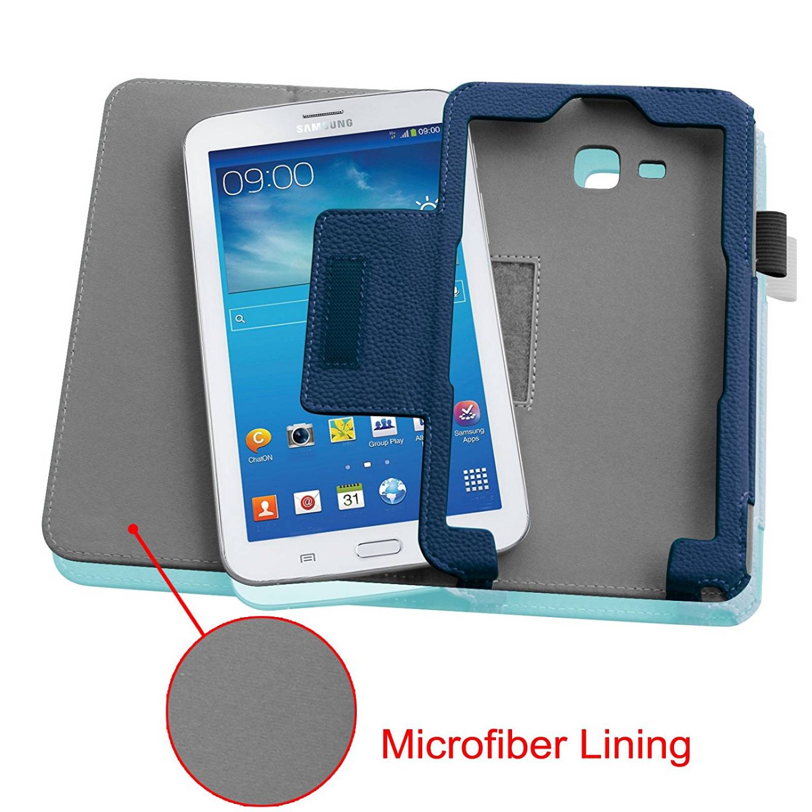 Funda Fintie Galaxy Tab E Lite 7.0 Ligera -azul Marino