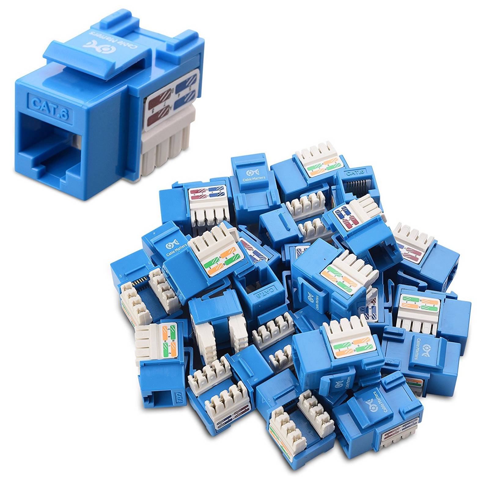 Paquete Enchufes Cable Matters Cat6 Rj45 25 Piezas -azul