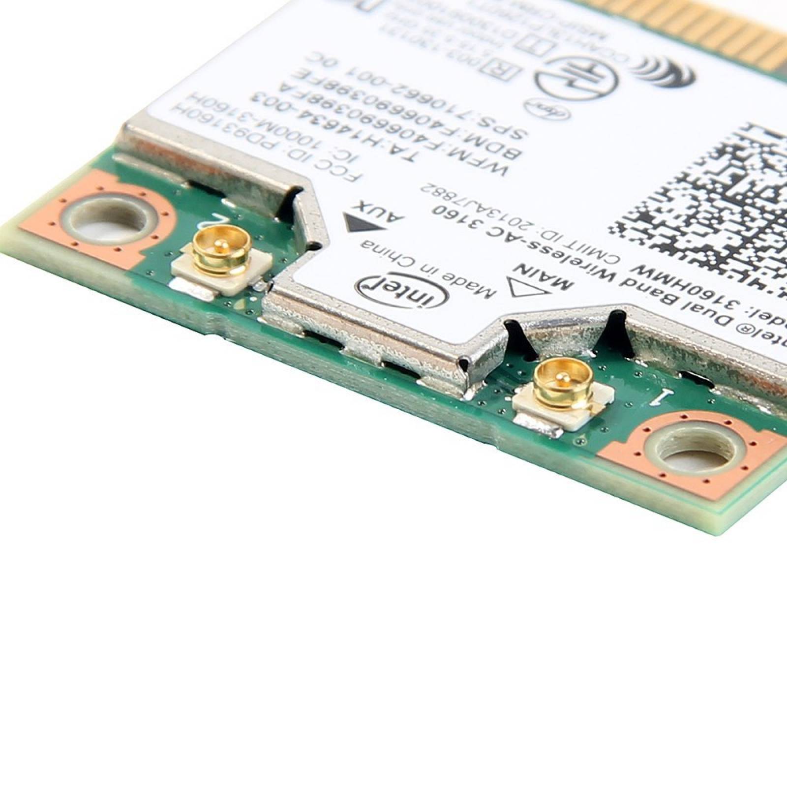 Intel 3160 doble banda Wireless AC + Bluetooth Mini PCIe tar