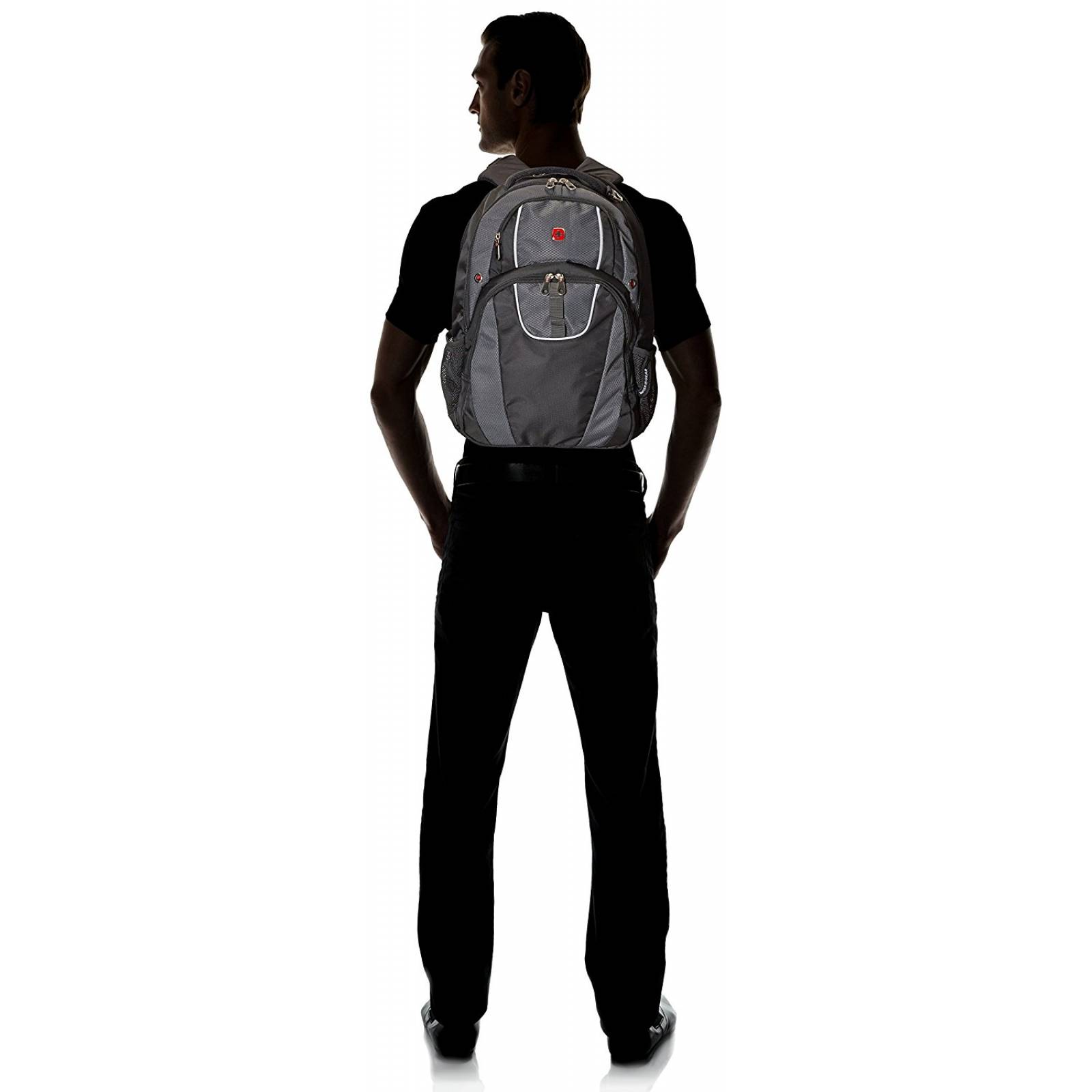 SwissGear SA6689 negro mochila gris - se adapta mayor -Negro