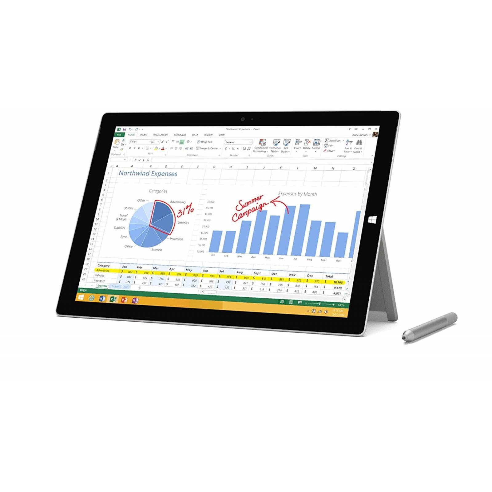 Tablet Microsoft Surface Pro 3 256GB 12'' Core i5 -Plata