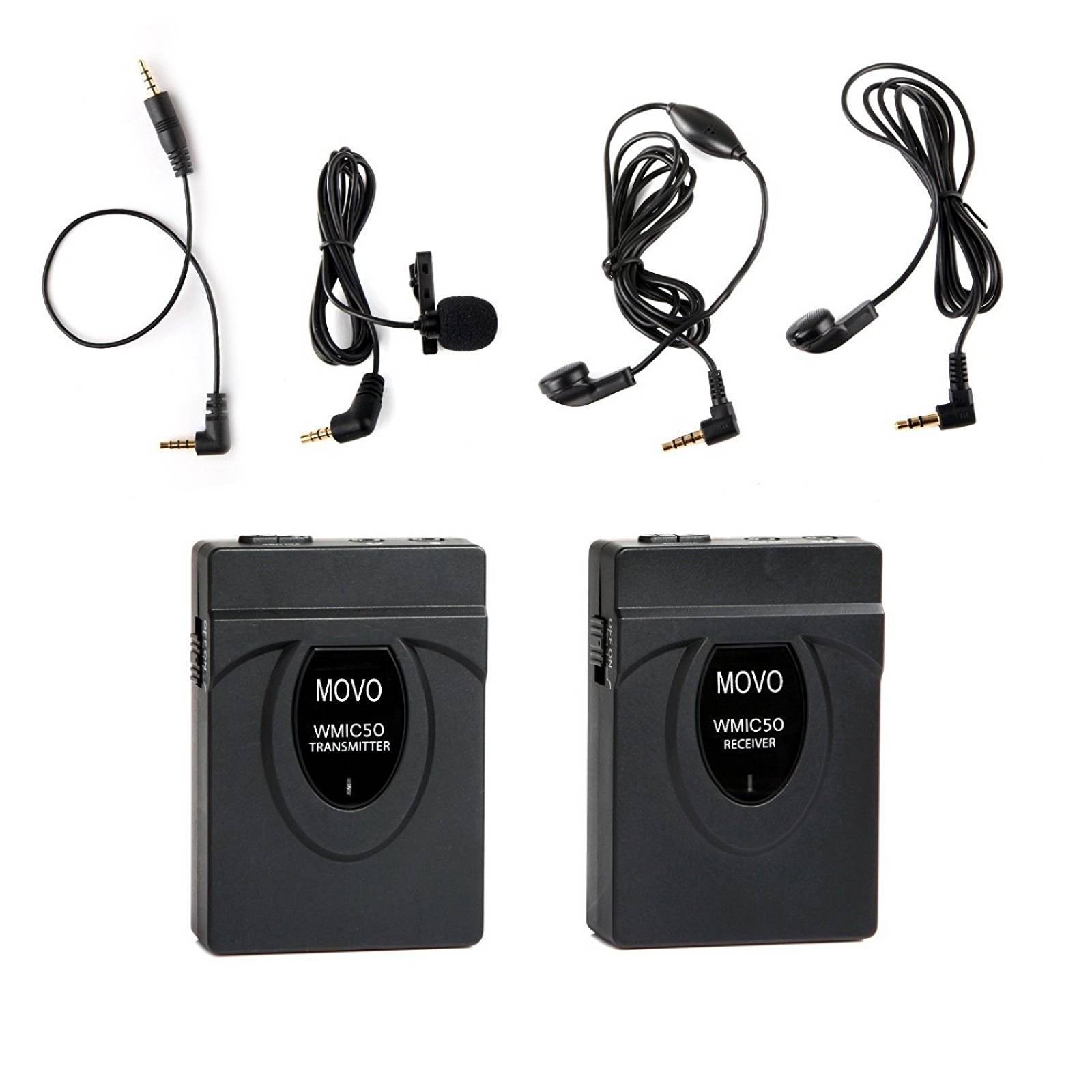 Movo WMIC50 2,4 GHz inalámbrico Lavalier sistema micrófono i