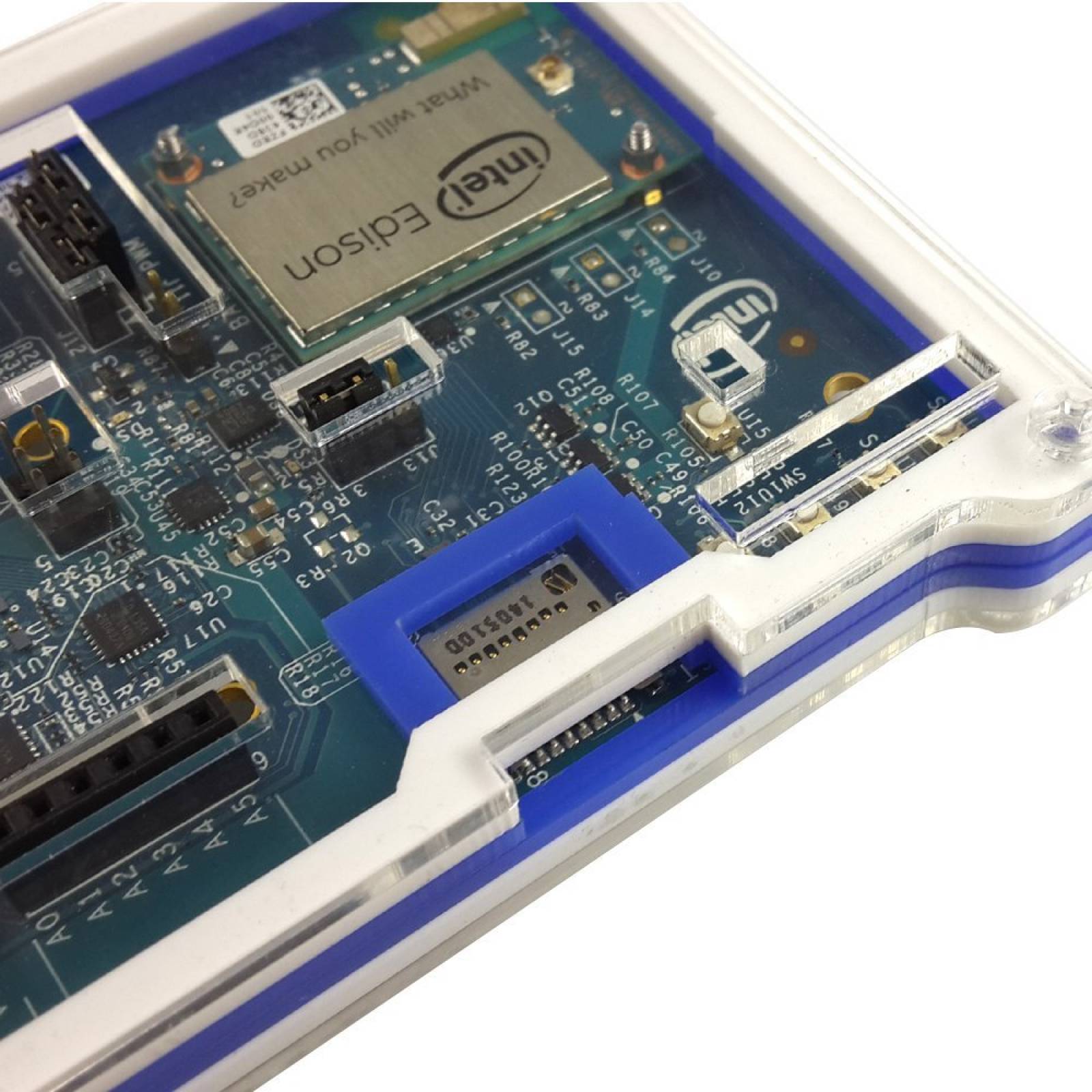 B:Eleduino cubierta transparente caja caja Intel Ediso -Transp