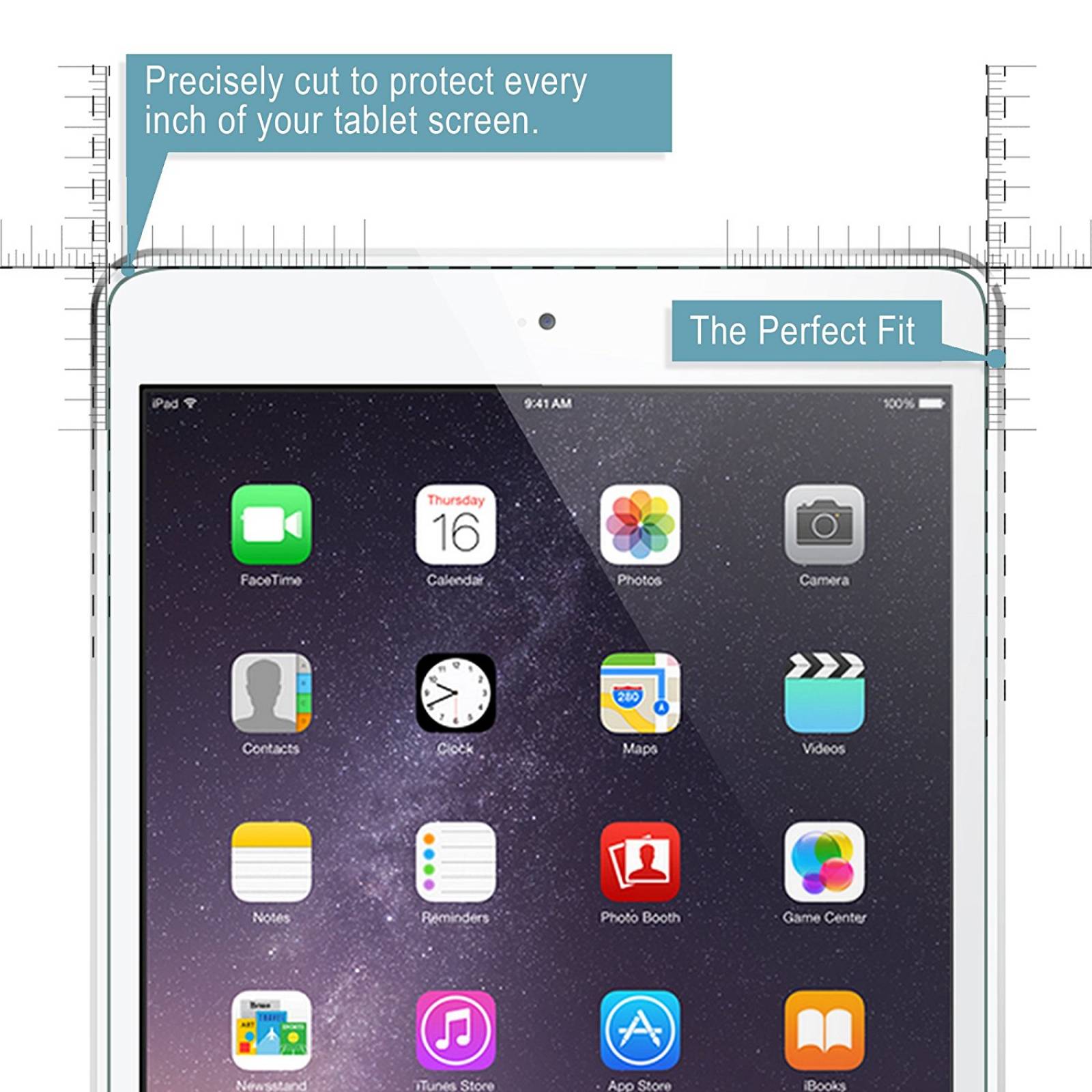 Protector cristal templado amFilm para iPad de 9.7 pulgadas
