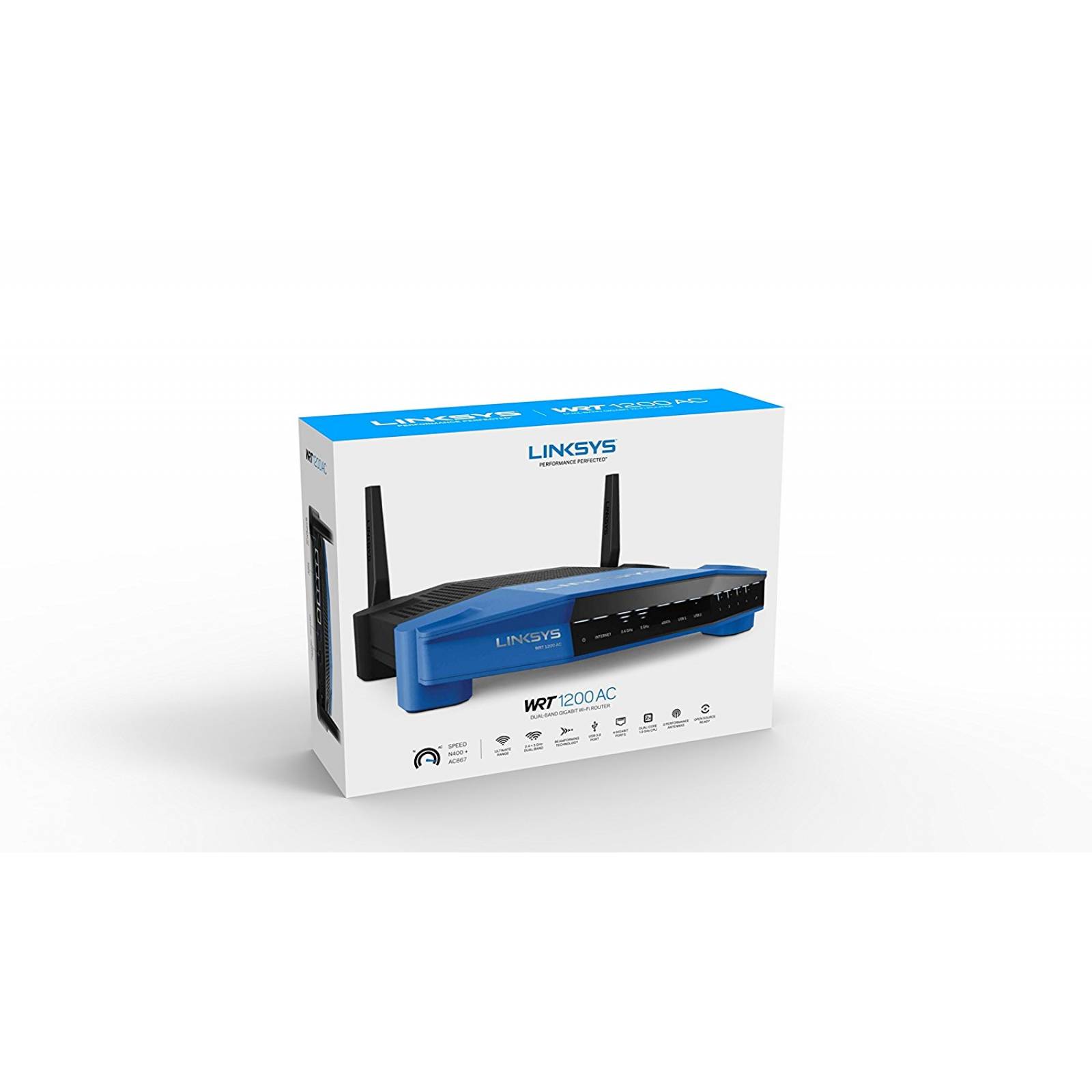 Con Gigabit Linksys WRT AC1200 doble banda y conexión Wi-Fi