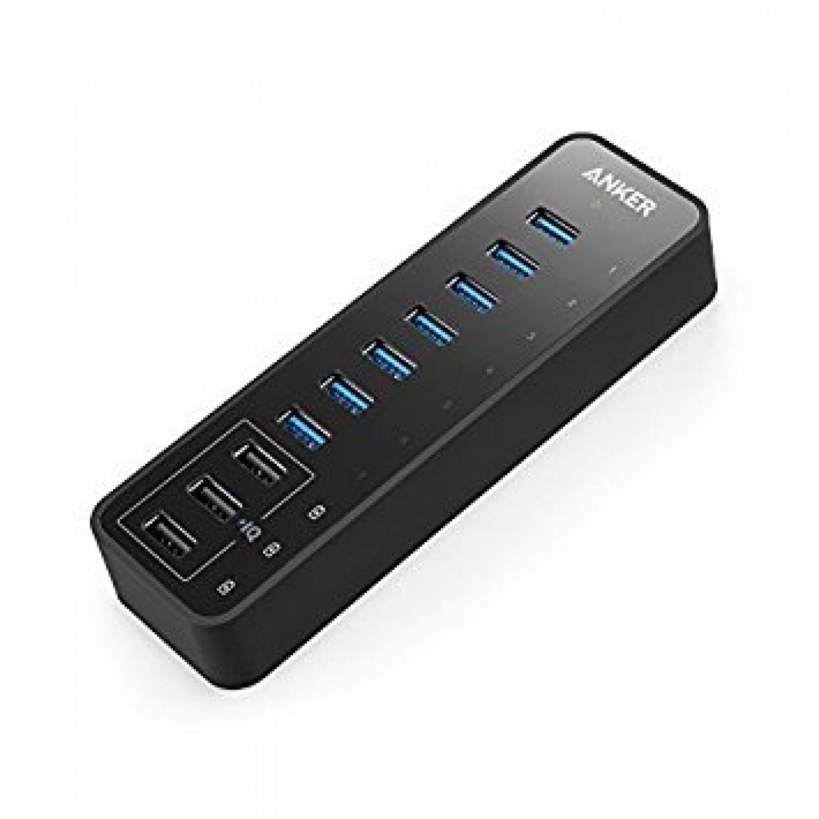 Multi Conector Anker Hub De 7 Puertos Usb 3.0 Datos Y Carga