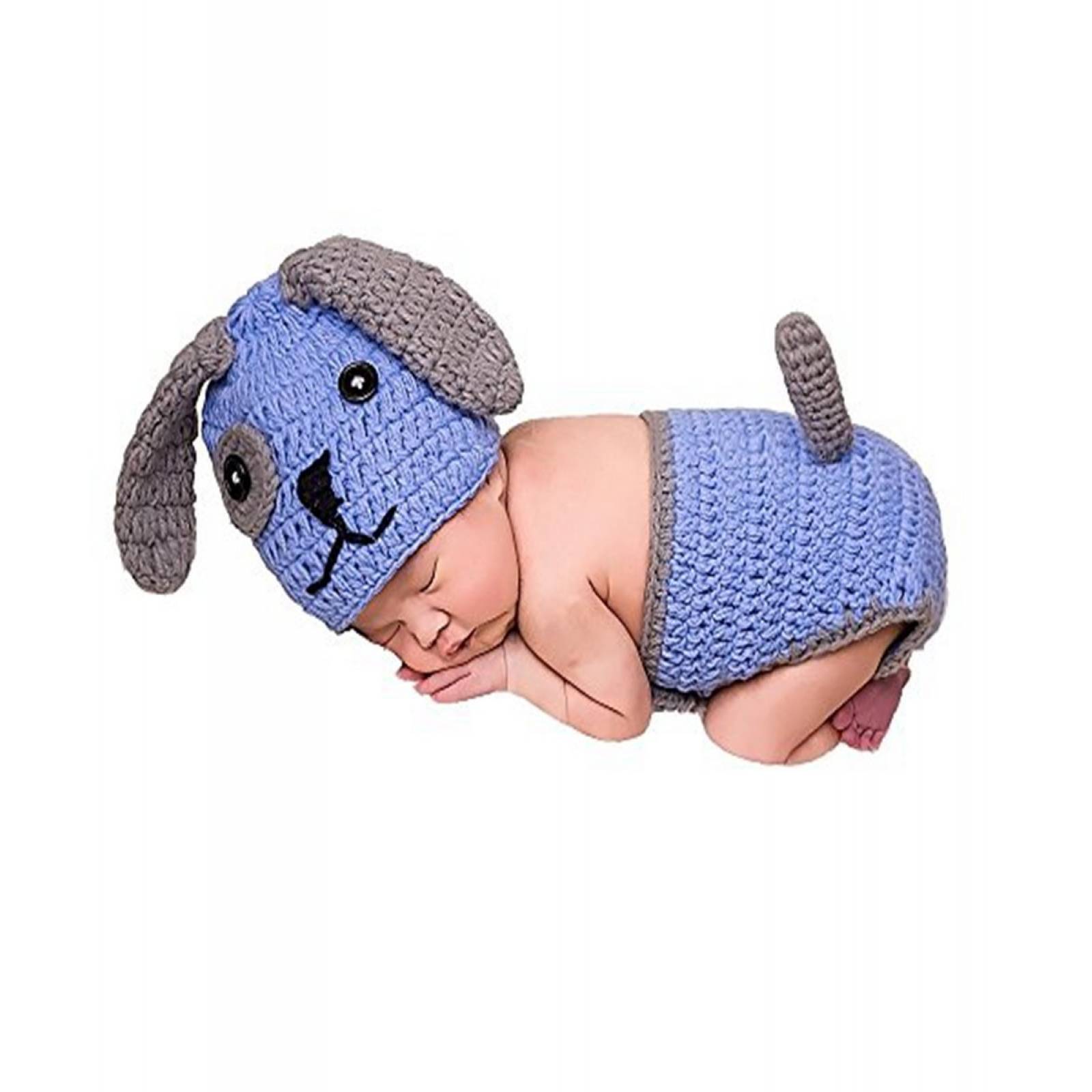 JISEN bebé fotografía recién apoyos hecho mano lindo p -Azul