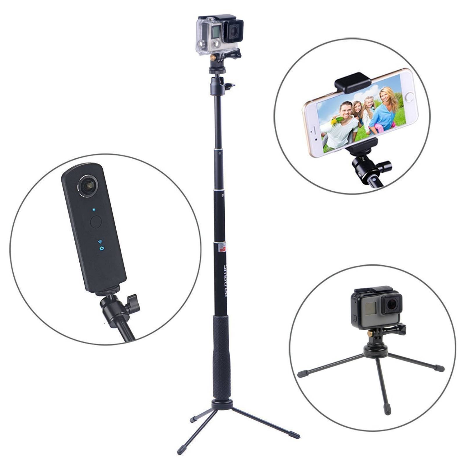 Smatree SmaPole Q3 telescópico Selfie bastón trípode soporte