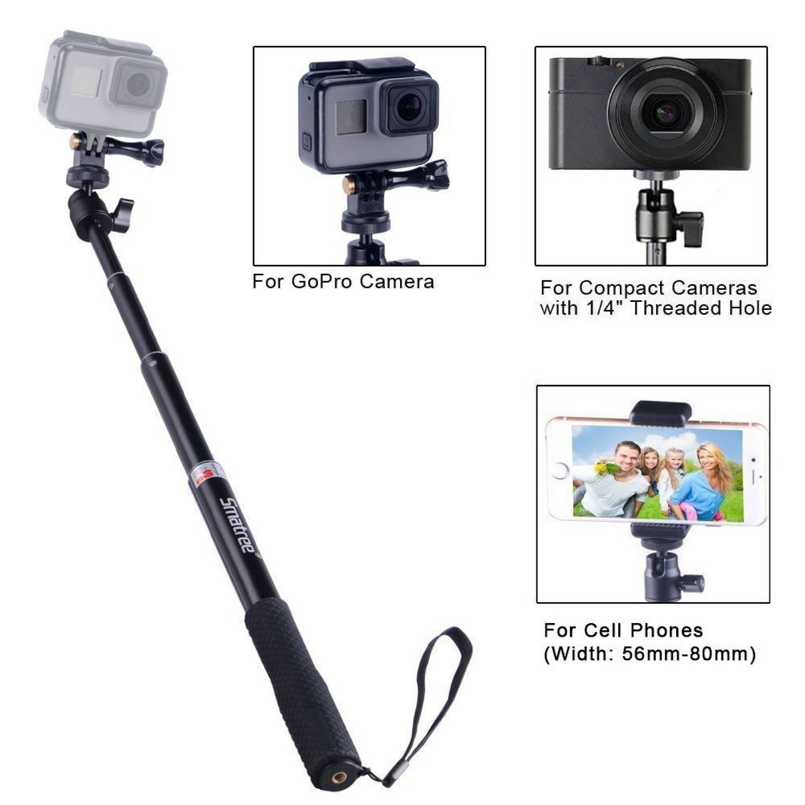 Smatree SmaPole Q3 telescópico Selfie bastón trípode soporte