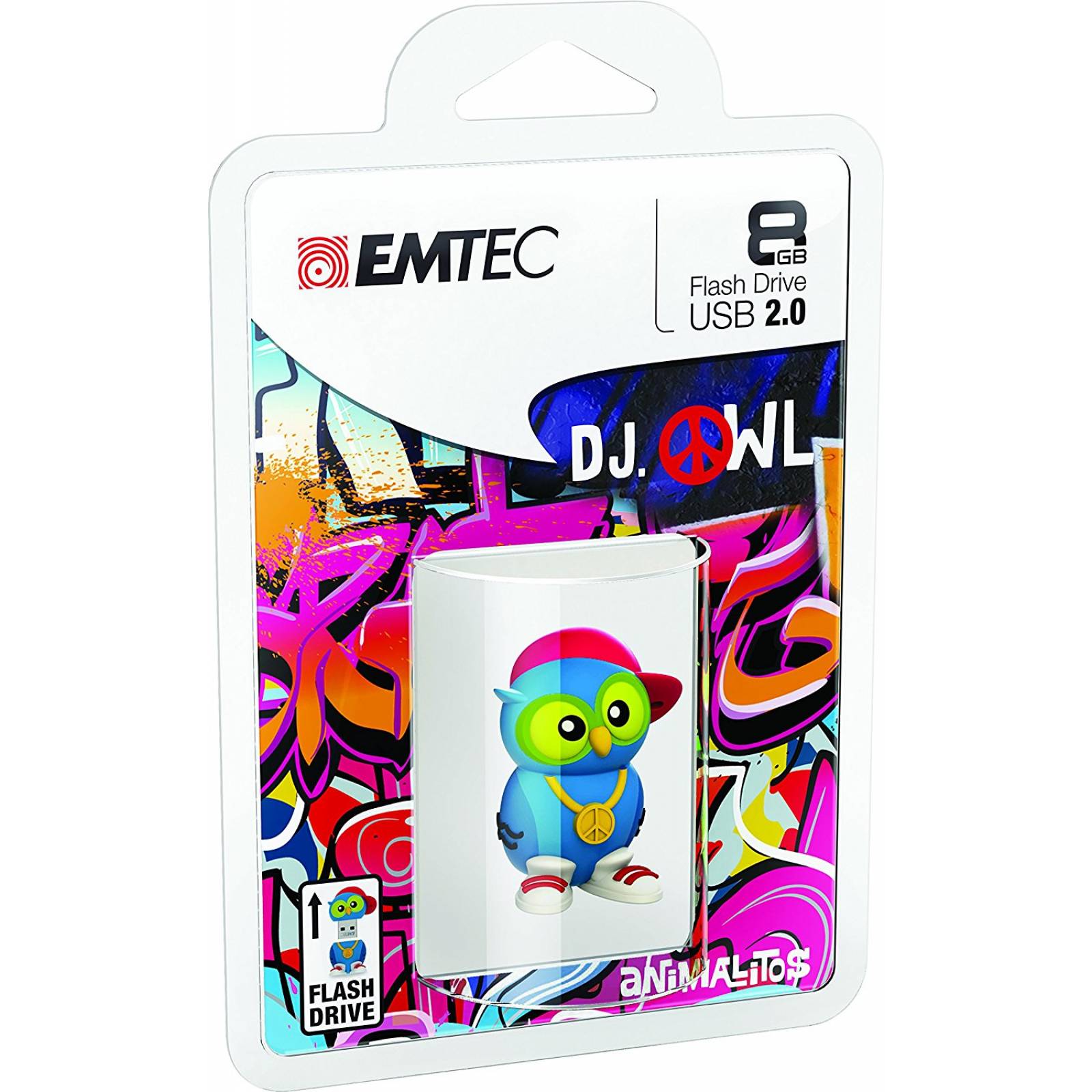 B:Unidad Flash USB Emtec Animalitos 2.0 (ECMMD8GM341)
