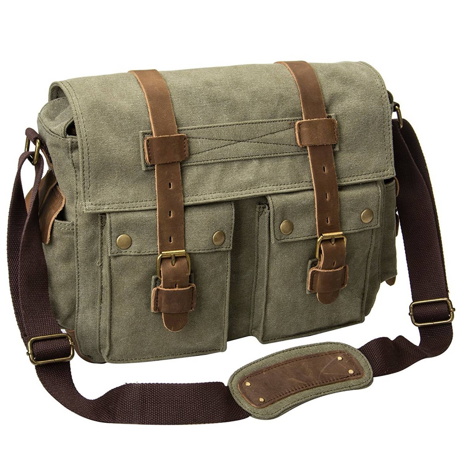 Mensajero de Peacechaos bolso cuero lona bandolera mochila L