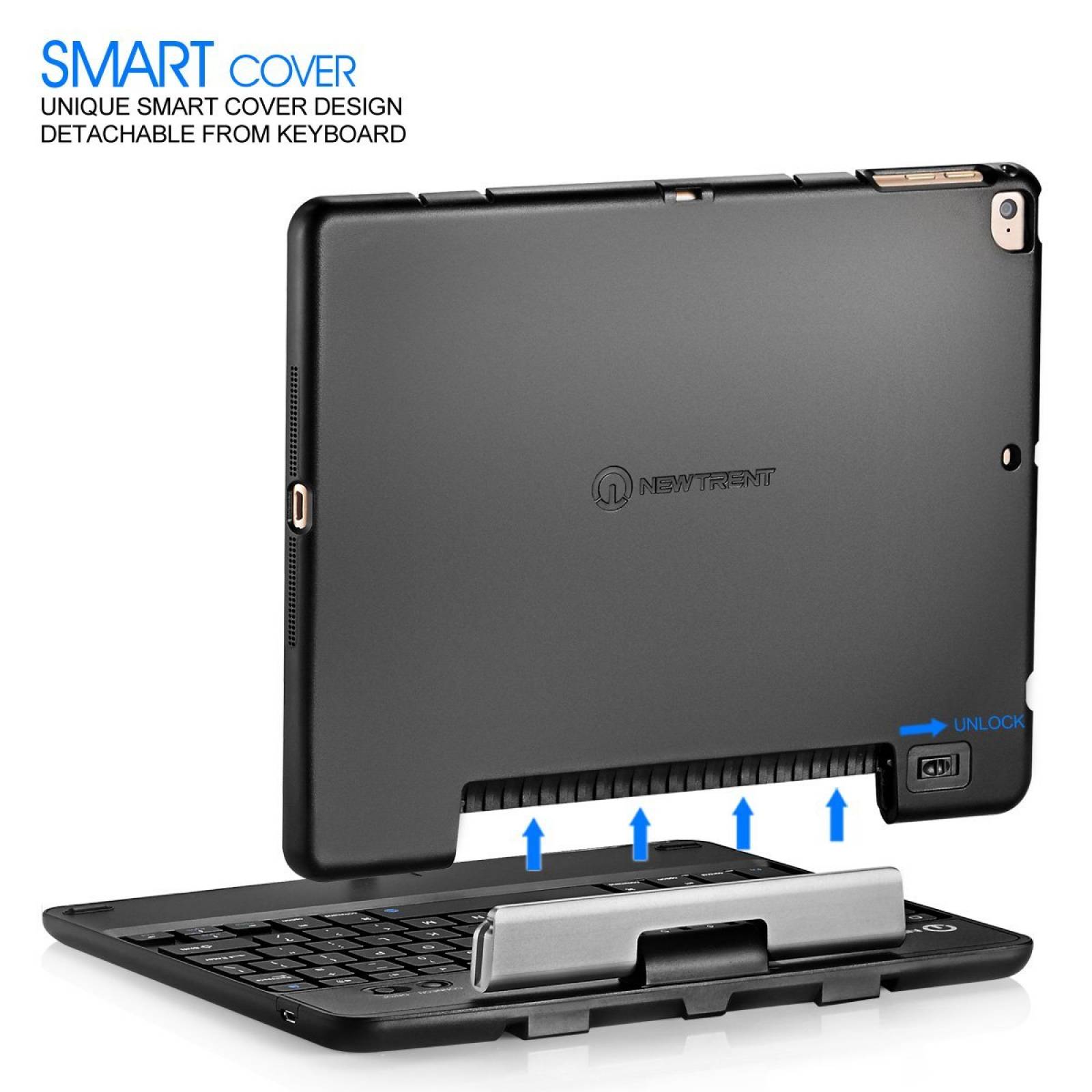 Funda New Trent Ipad 5 Air 1 Air 2 Teclado Bluetooth