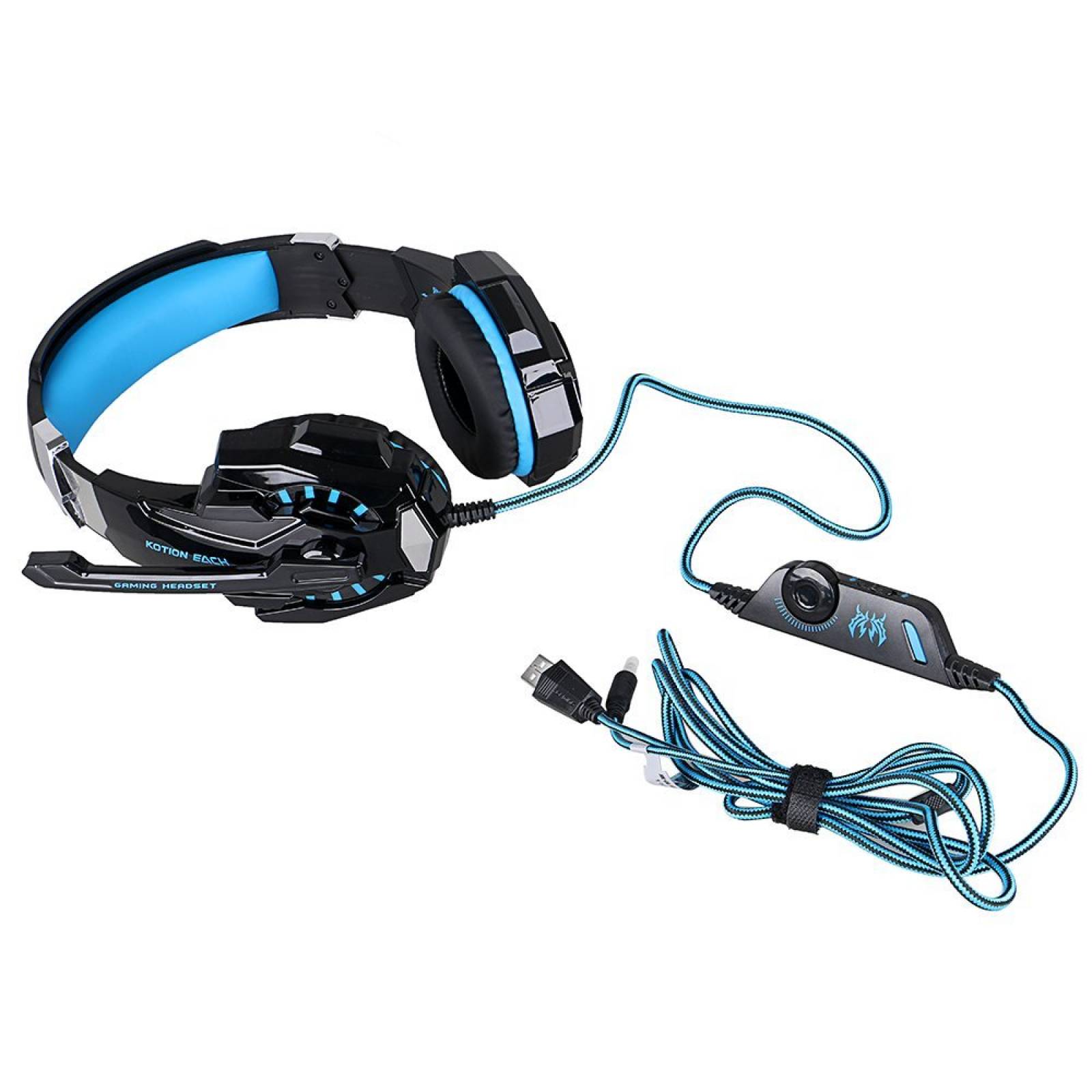 B:KOTION cada G9000 3.5mm juego juegos auriculares auri -Negro