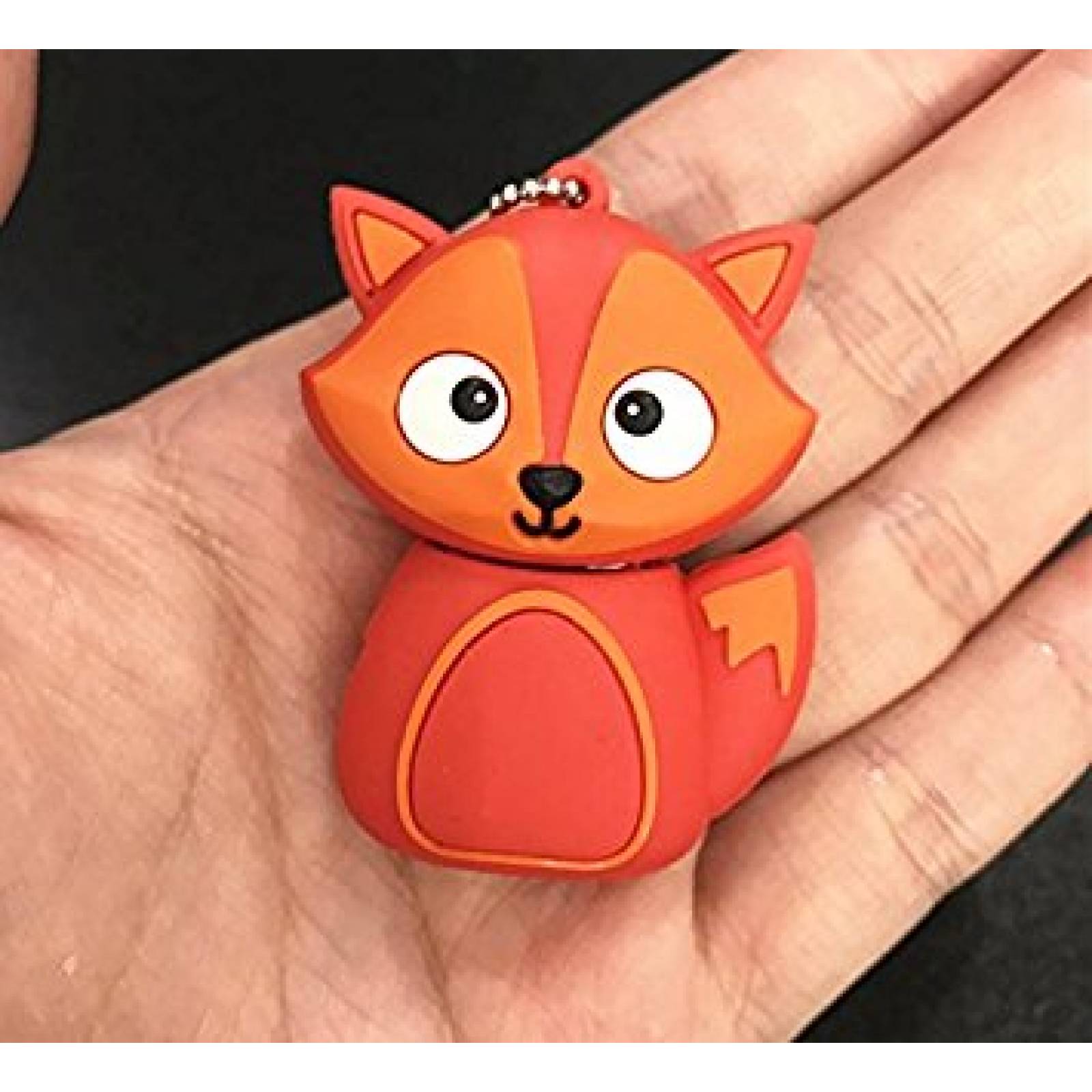 Animales FOX novedad forma memoria unidades Flash USB -Rojo