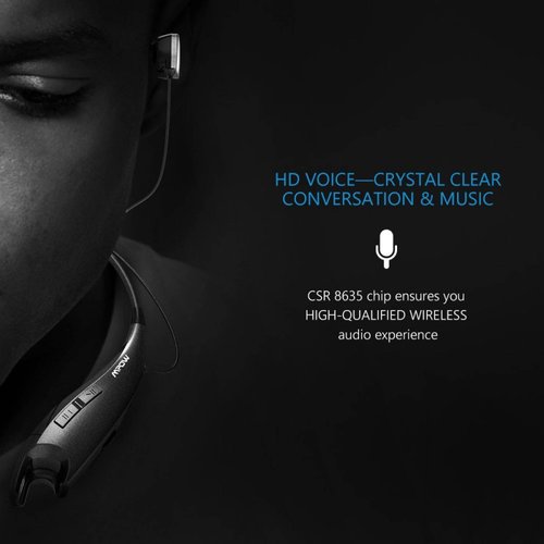 Mpow mandíbulas V4.1 Bluetooth auriculares nuca inalá -Negro