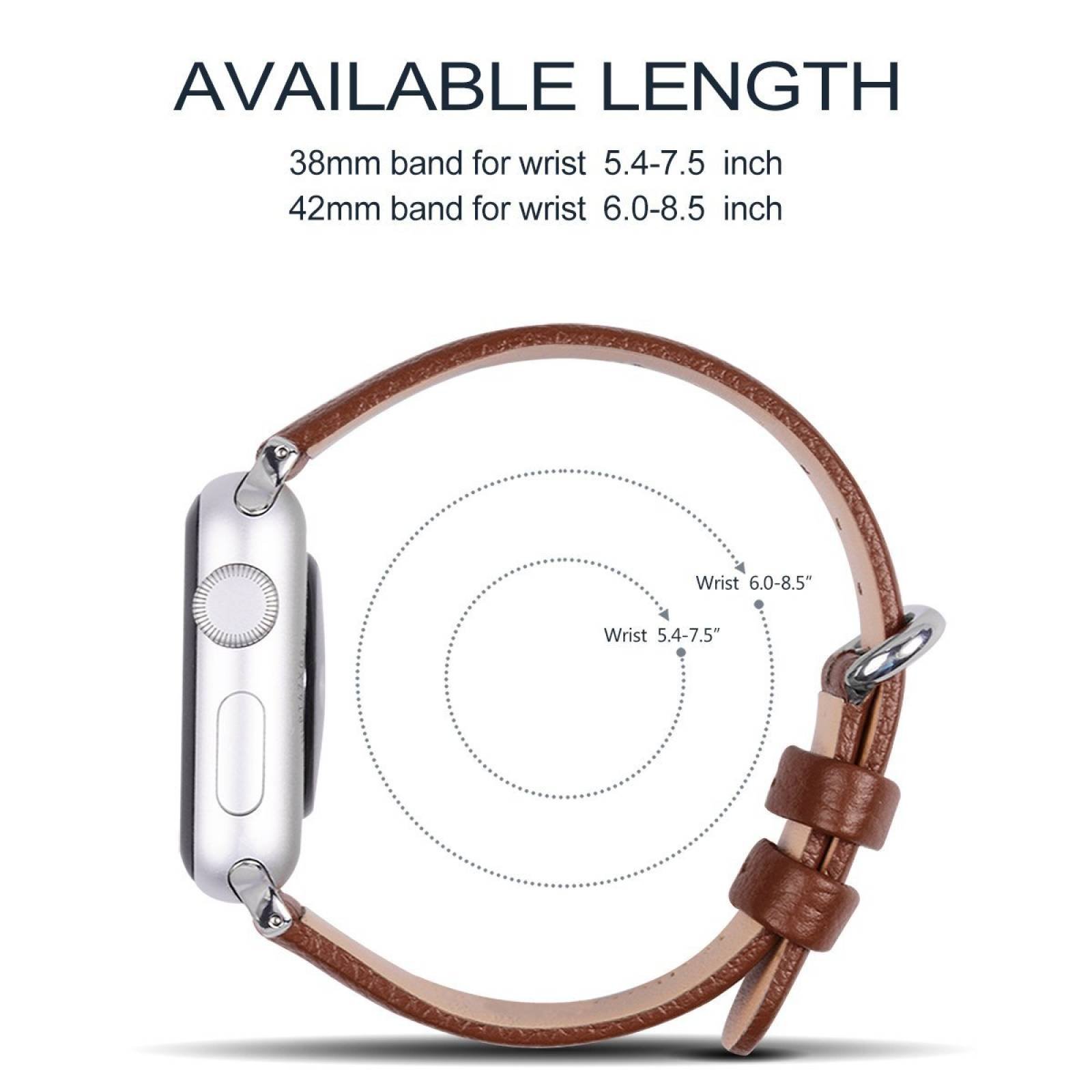 Banda De Reemplazo Fullmosa Para Apple Watch 38mm -marrón