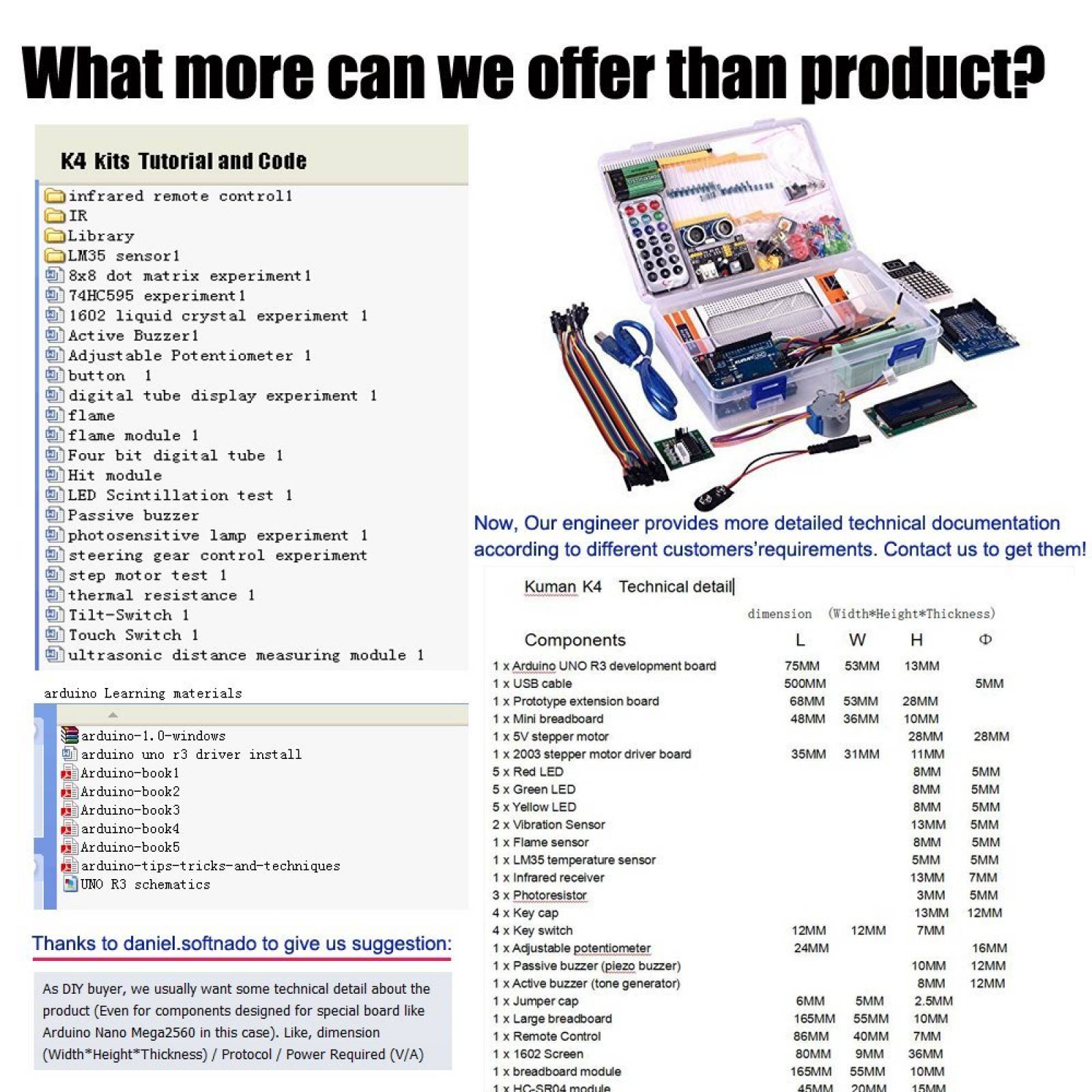 Kit Kuman K4-us Para Uno R3 Mega 2560 Robot Nano Circuito